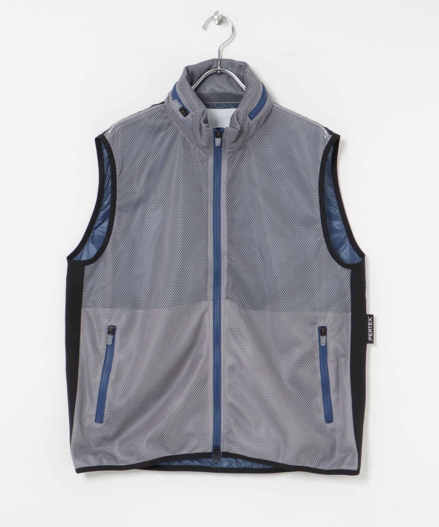 URBAN RESEARCH「MARMOT CAPITAL　PERTEX FLONT MESH VEST」|ノーカラーコート|ロイヤルブルー