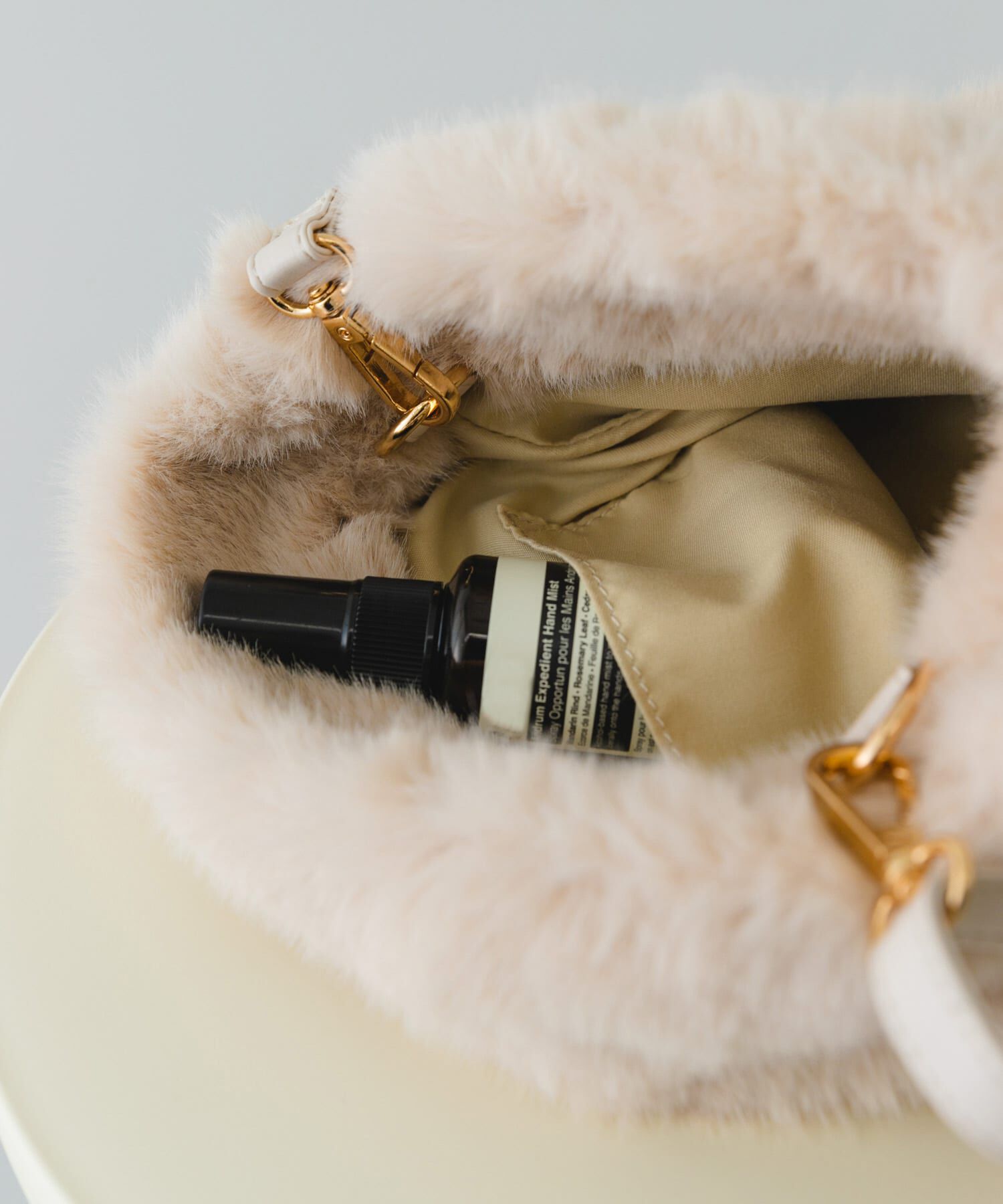 RODE SKO「ウッドボールキンチャクファーバッグ」|スカート|