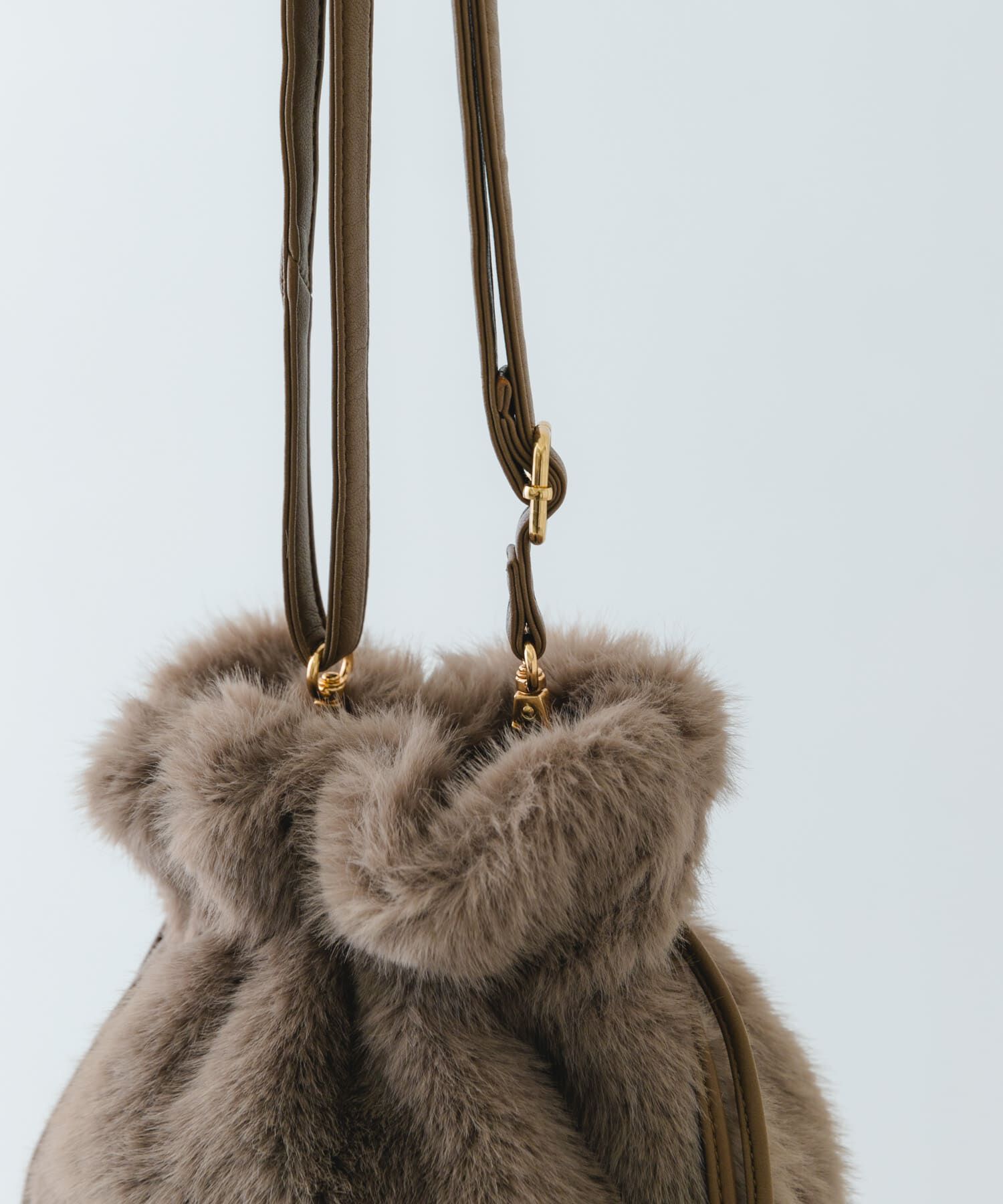 RODE SKO「ウッドボールキンチャクファーバッグ」|スカート|