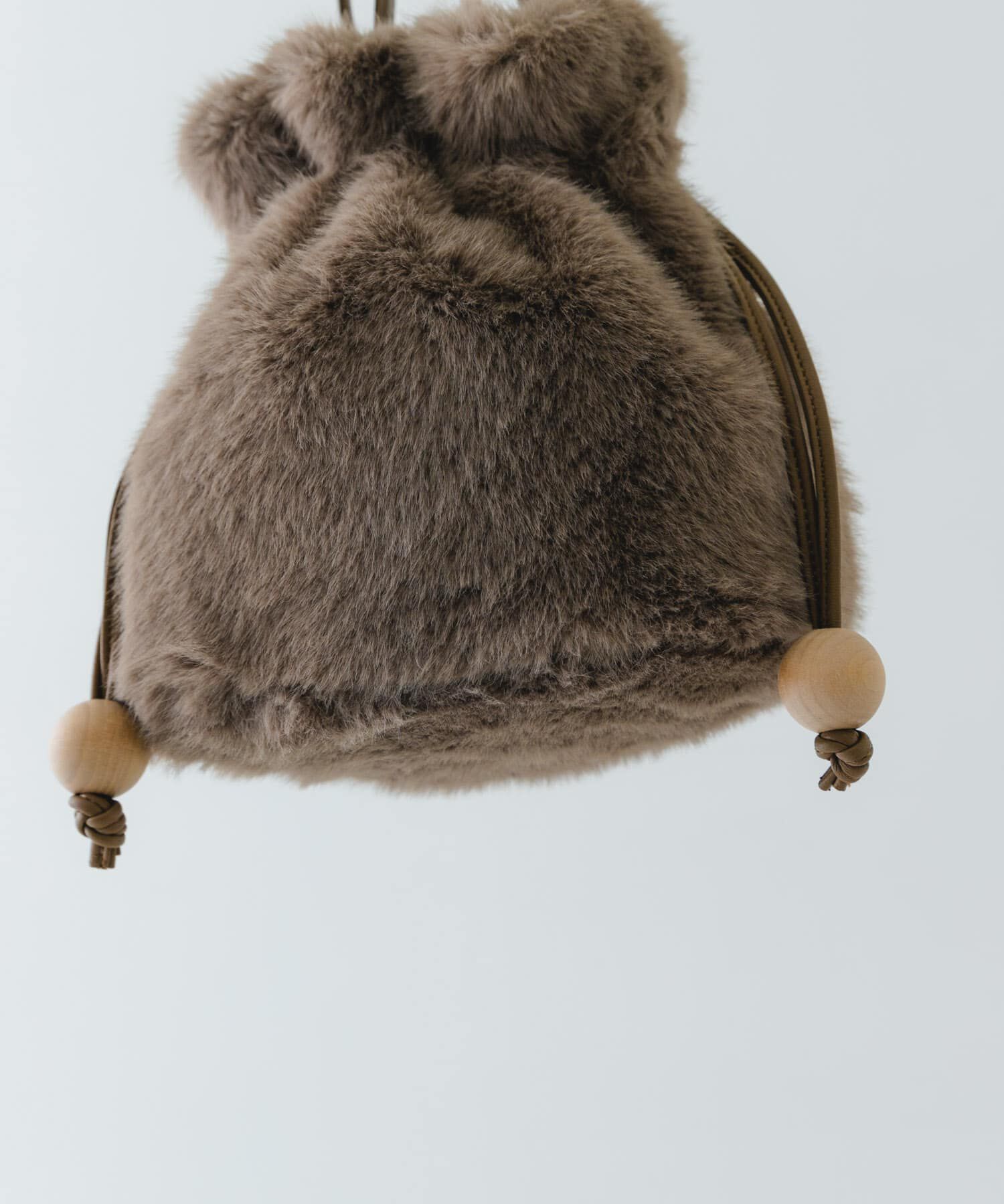 RODE SKO「ウッドボールキンチャクファーバッグ」|スカート|