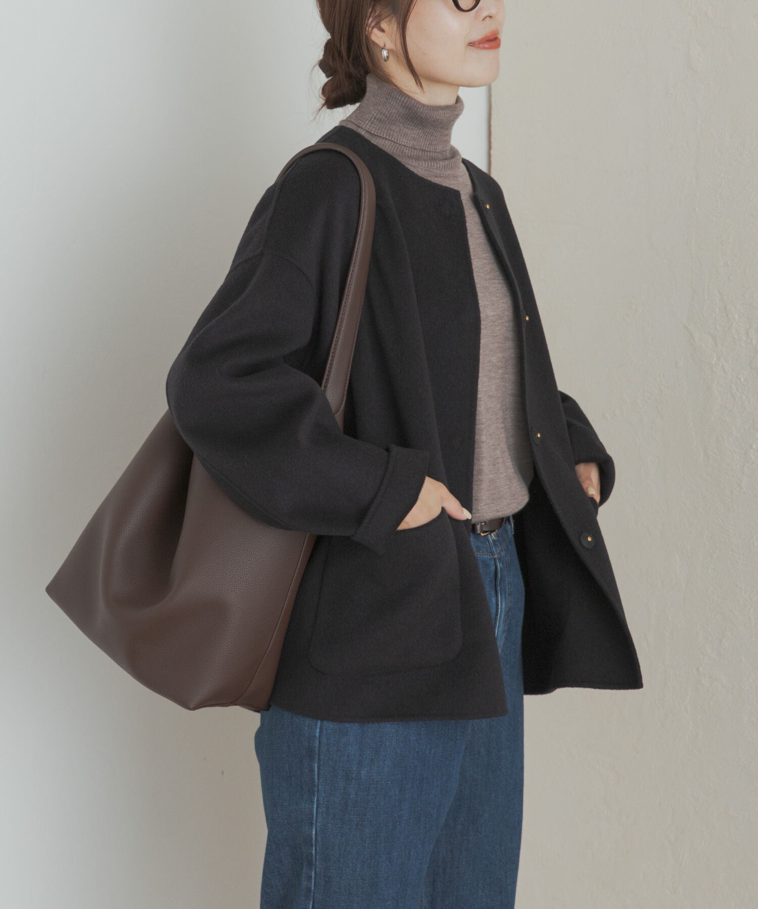 ウールリバーノーカーラミドルコート（URBAN RESEARCH DOORS）｜ルミネ