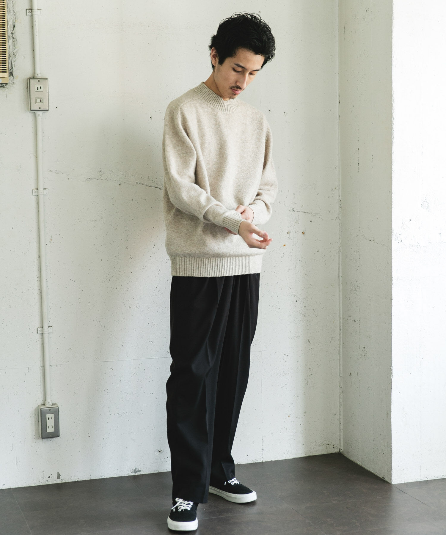 URBAN RESEARCH DOORS「ウール混もちもちハイネックニット」|ニット・セーター|