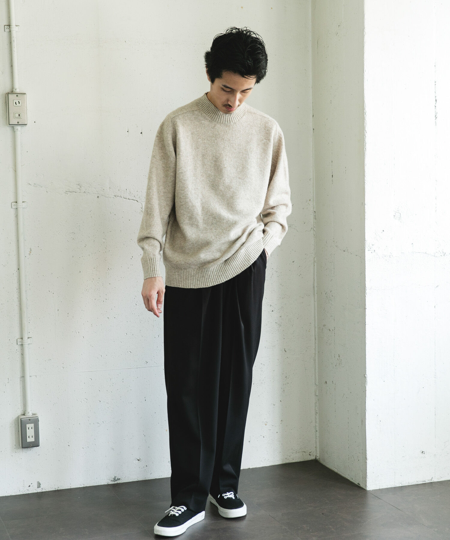 URBAN RESEARCH DOORS「ウール混もちもちハイネックニット」|ニット・セーター|