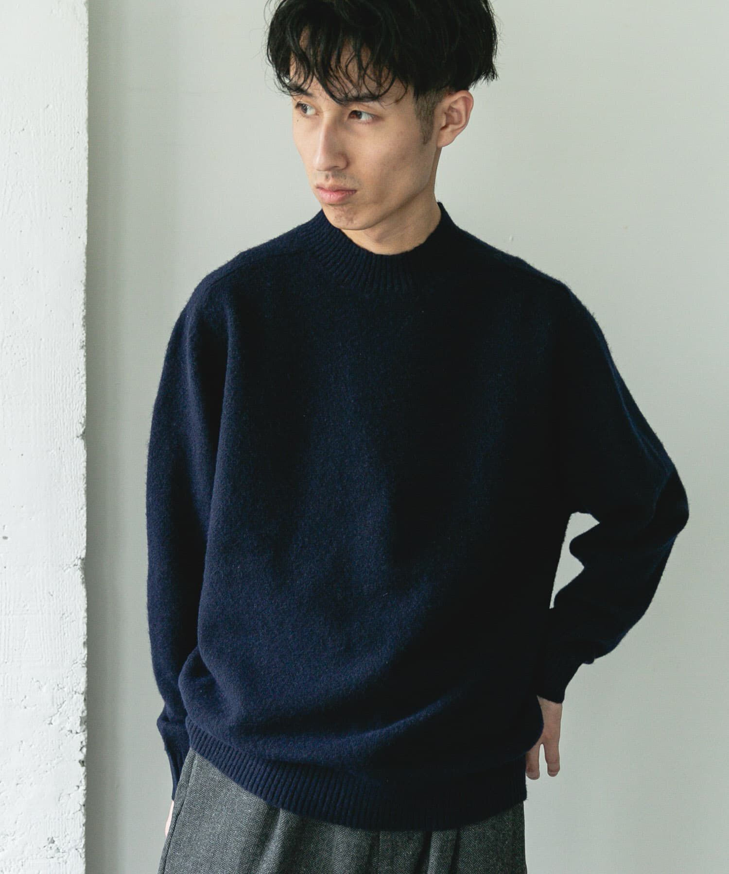 URBAN RESEARCH DOORS「ウール混もちもちハイネックニット」|ニット・セーター|