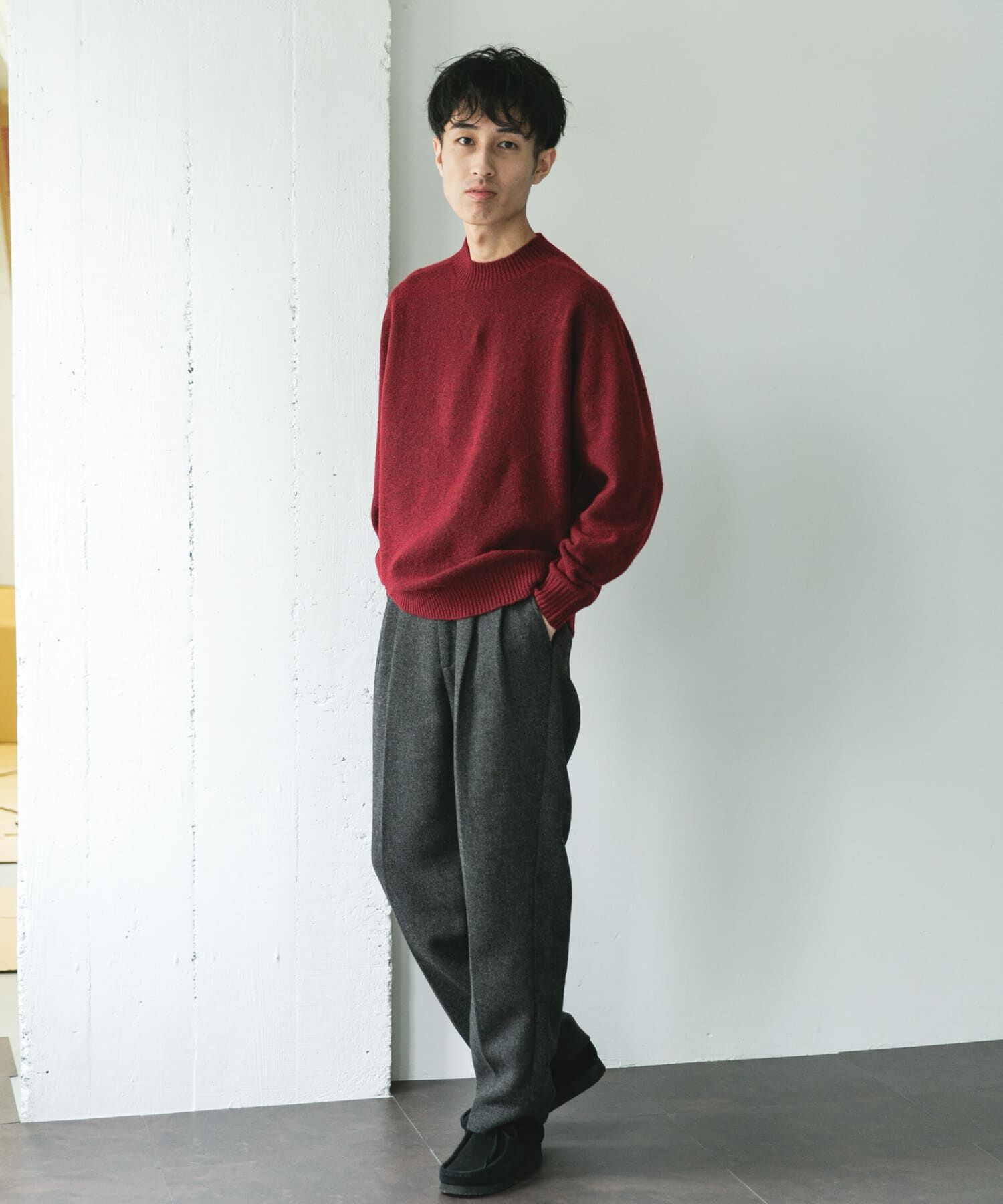 URBAN RESEARCH DOORS「ウール混もちもちハイネックニット」|ニット・セーター|