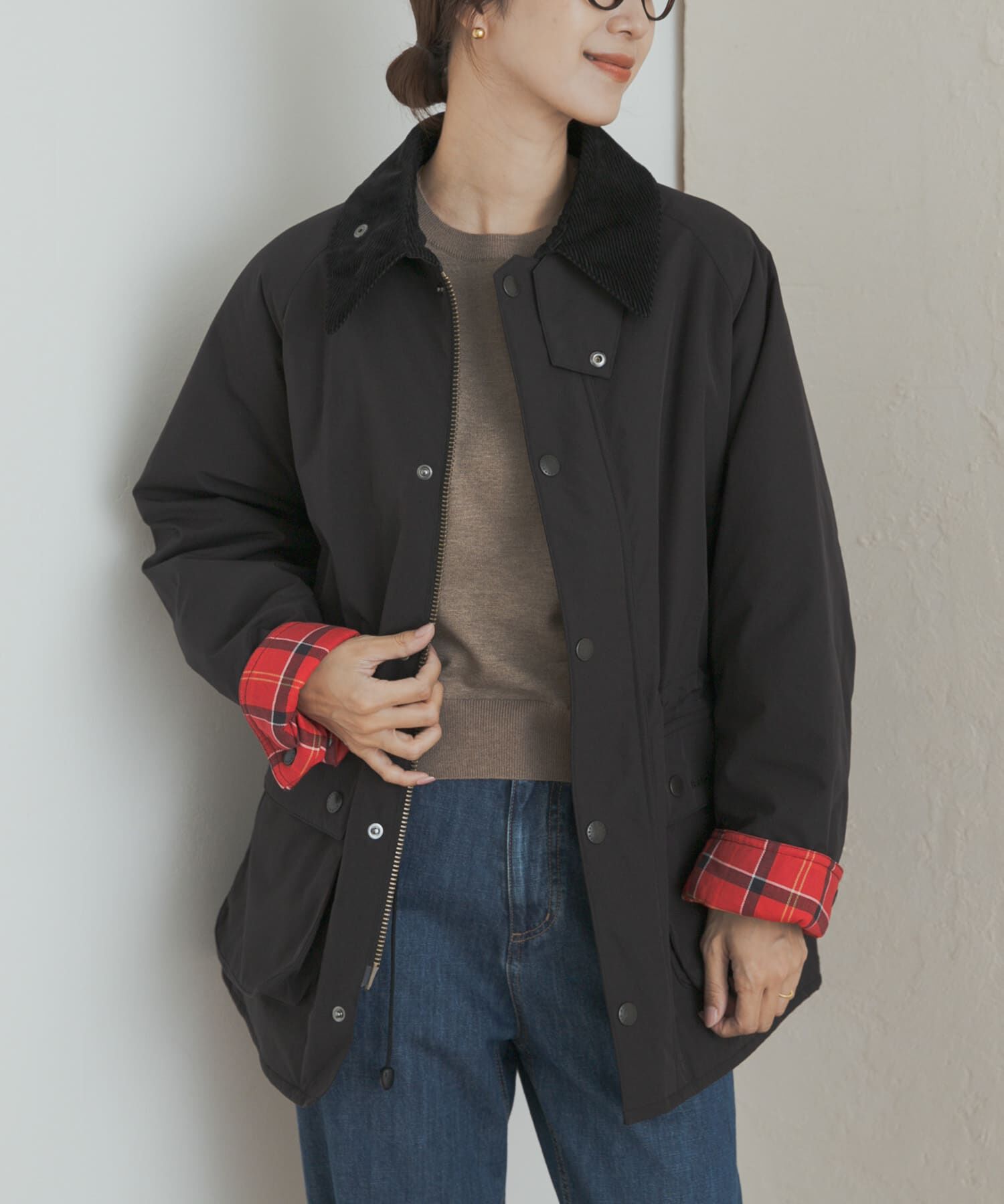 URBAN RESEARCH DOORS「『別注』Barbour　OS BEDALE PADDED」|ノーカラーコート|