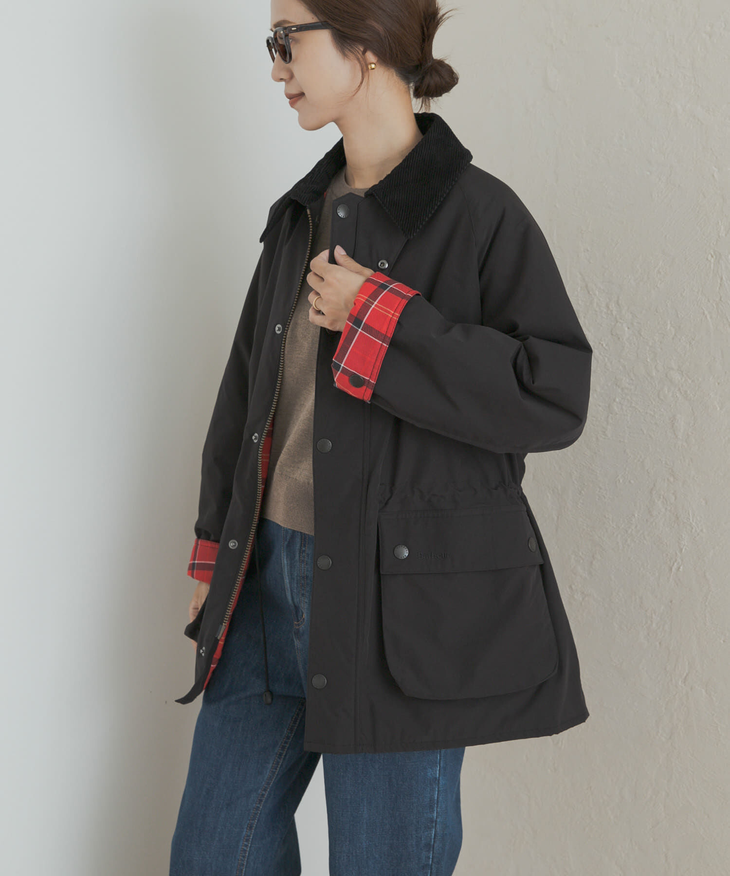 URBAN RESEARCH DOORS「『別注』Barbour　OS BEDALE PADDED」|ノーカラーコート|