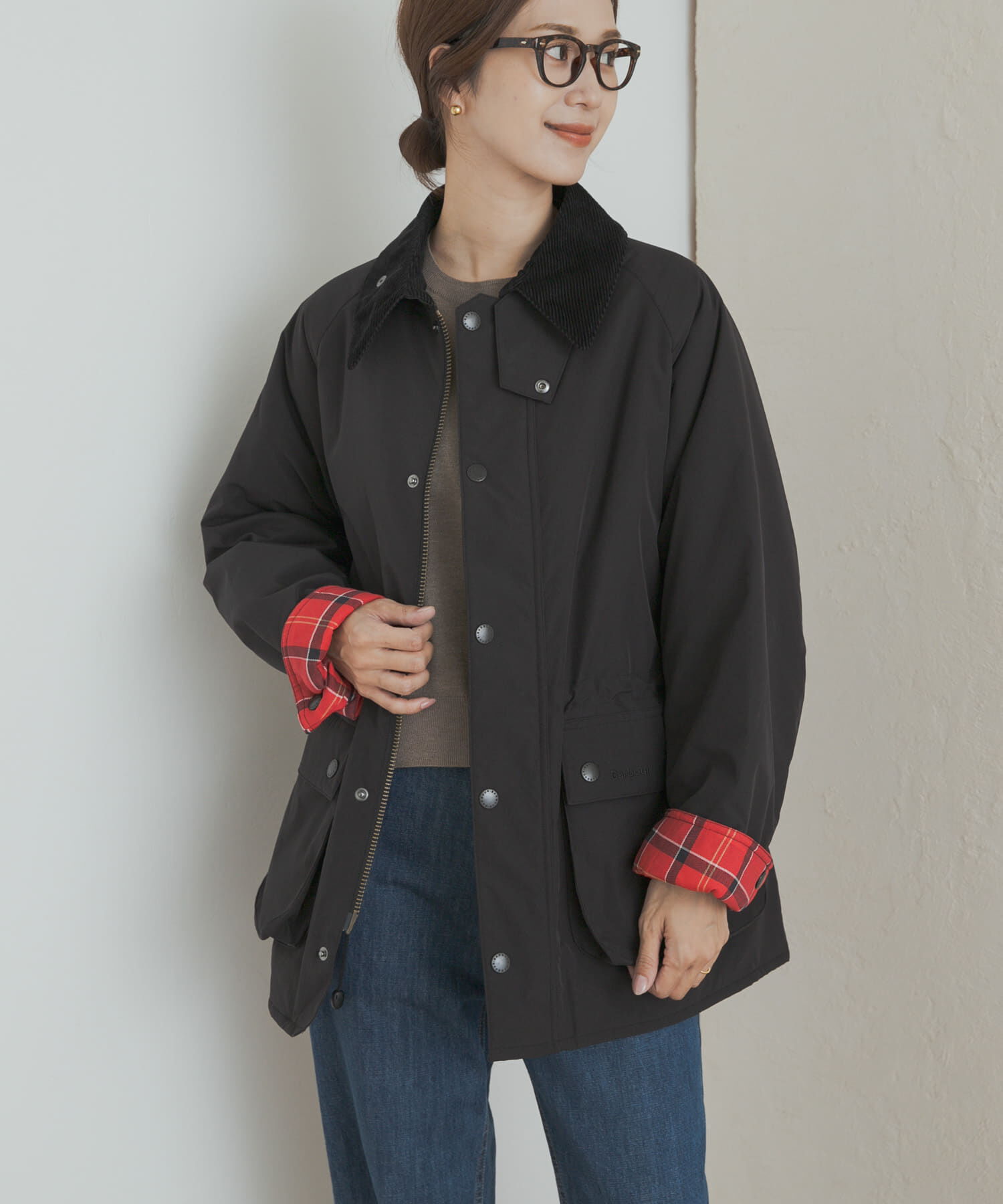 URBAN RESEARCH DOORS「『別注』Barbour　OS BEDALE PADDED」|ノーカラーコート|