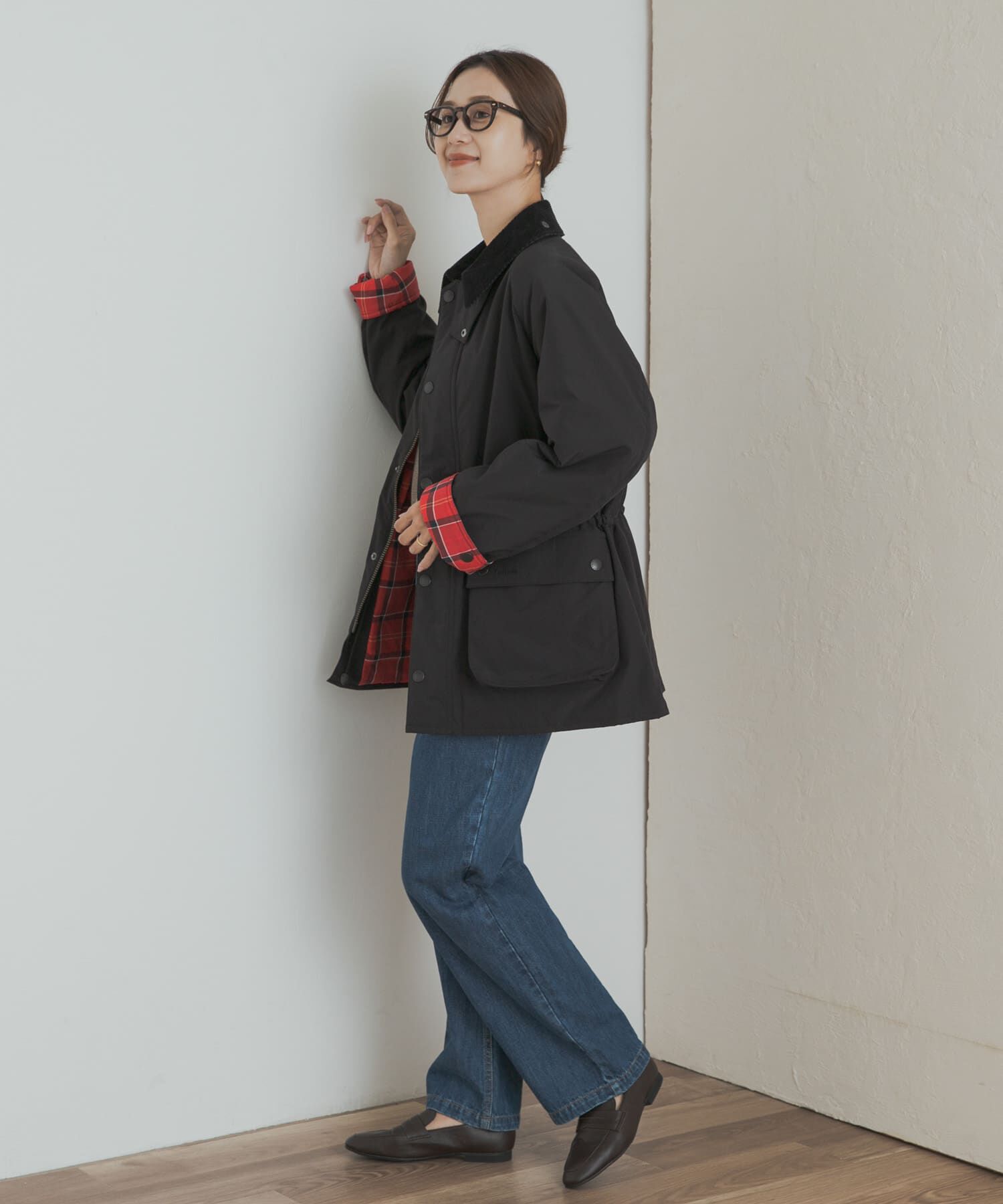 URBAN RESEARCH DOORS「『別注』Barbour　OS BEDALE PADDED」|ノーカラーコート|