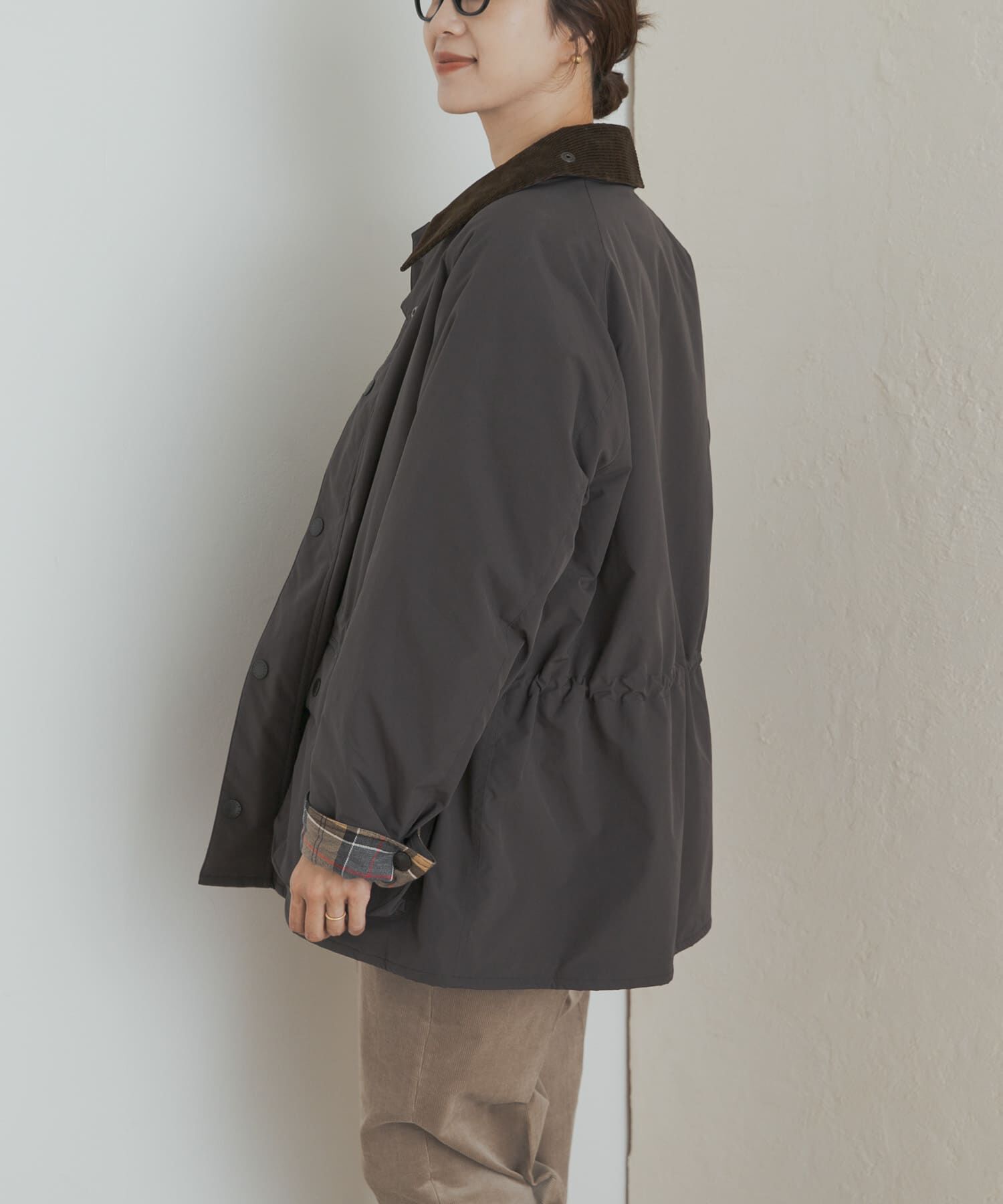 URBAN RESEARCH DOORS「『別注』Barbour　OS BEDALE PADDED」|ノーカラーコート|