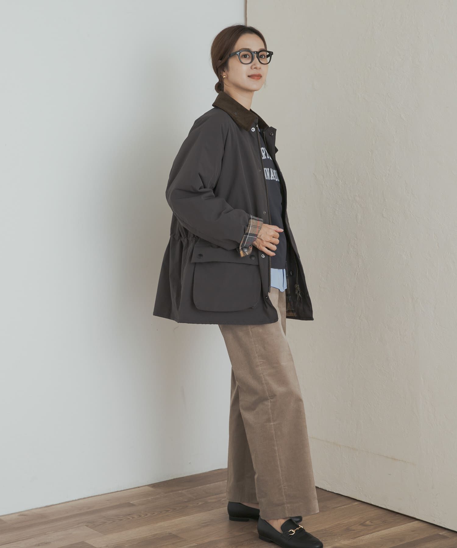 URBAN RESEARCH DOORS「『別注』Barbour　OS BEDALE PADDED」|ノーカラーコート|