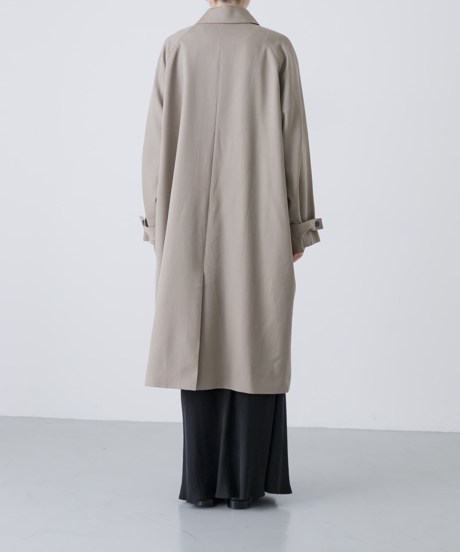 かぐれ「ウーステッドウールコート」|ノーカラーコート|