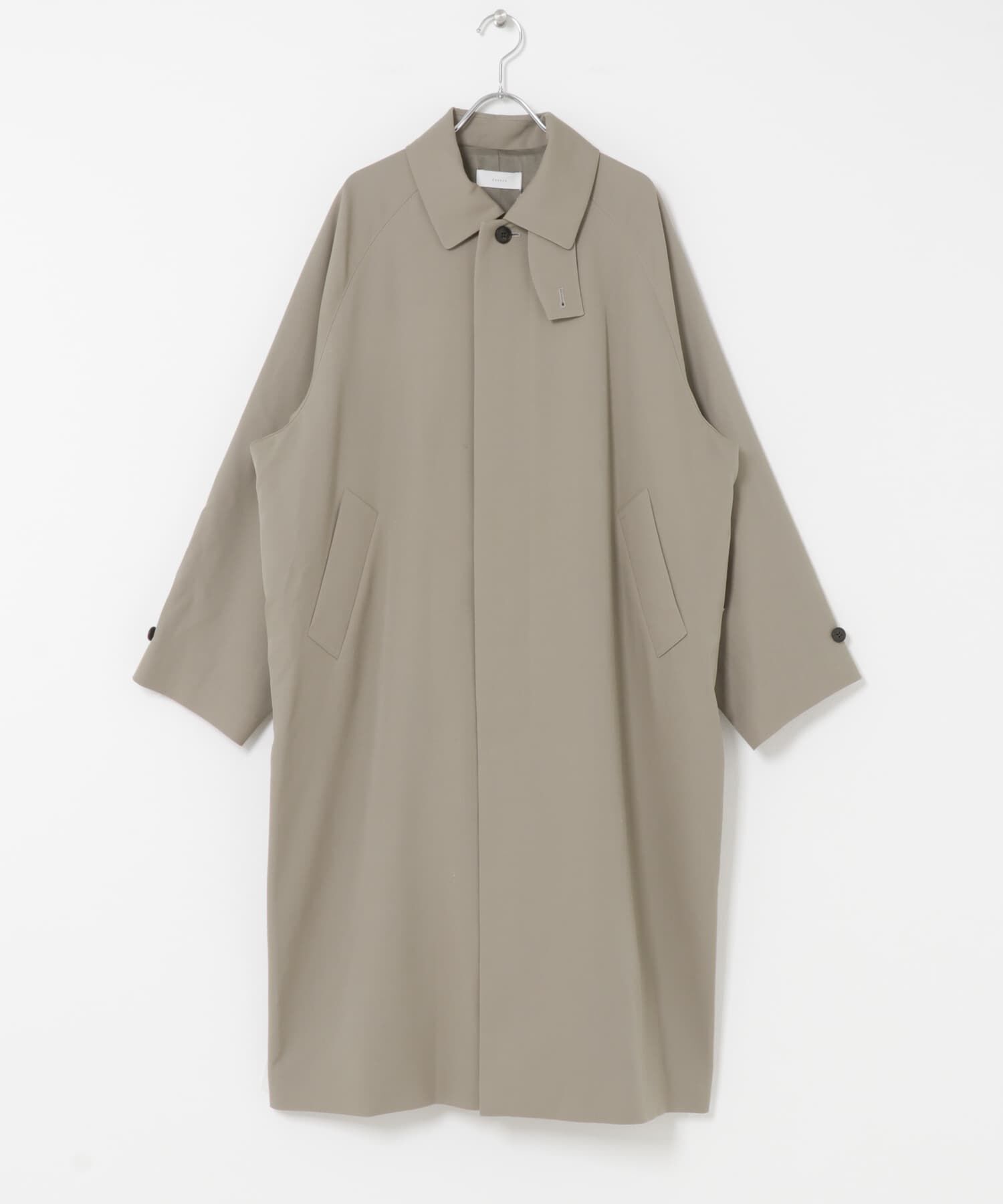 かぐれ「ウーステッドウールコート」|ノーカラーコート|