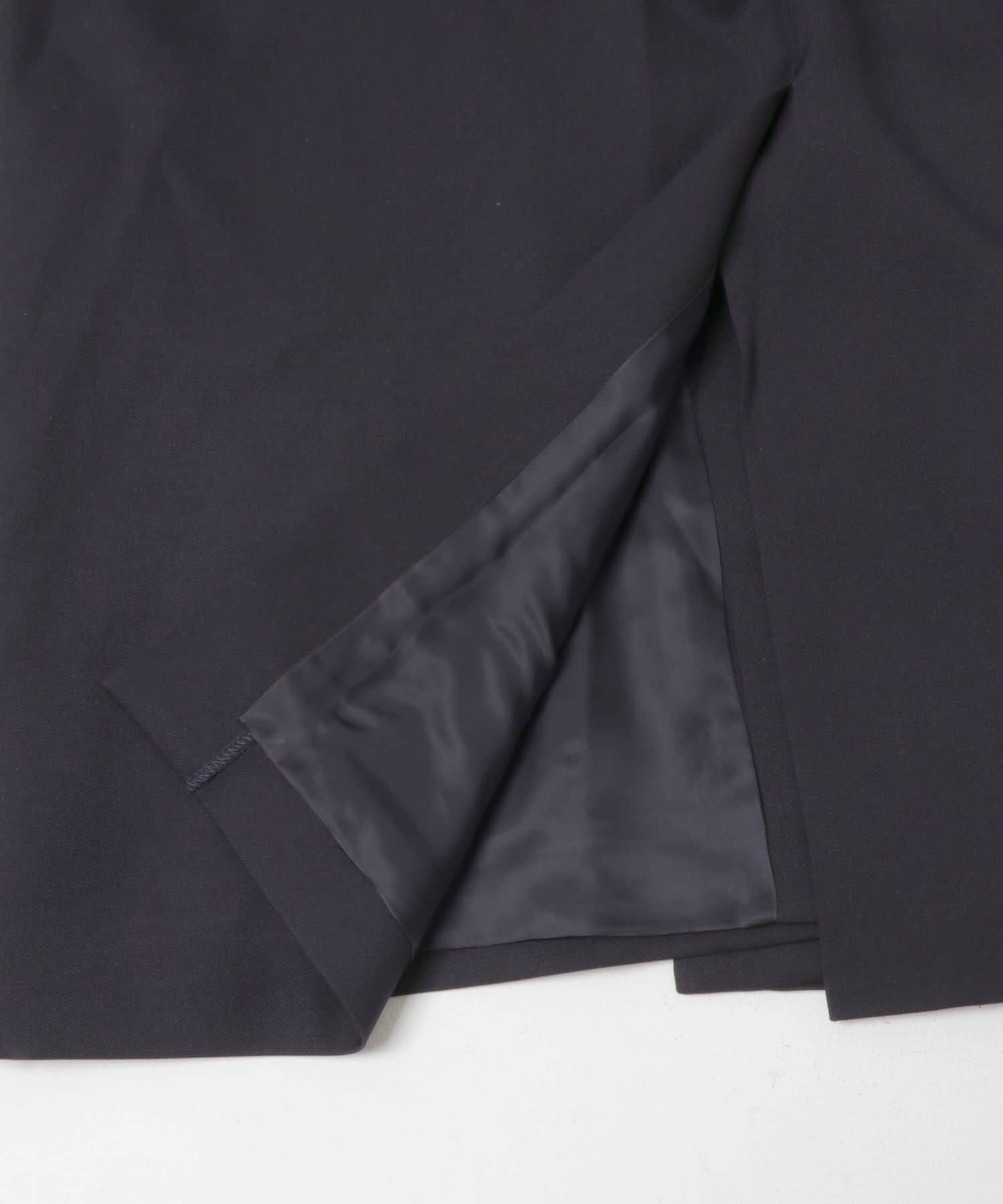 かぐれ「ウーステッドウールコート」|ノーカラーコート|