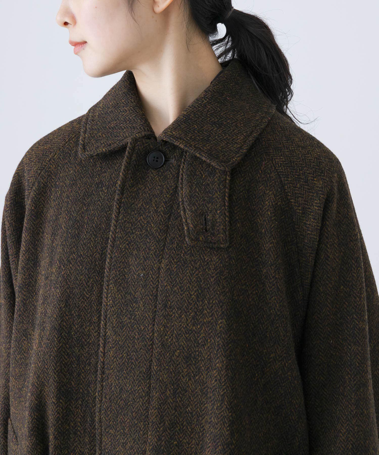 かぐれ「『ユニセックス』Wool bal coat」|ノーカラーコート|