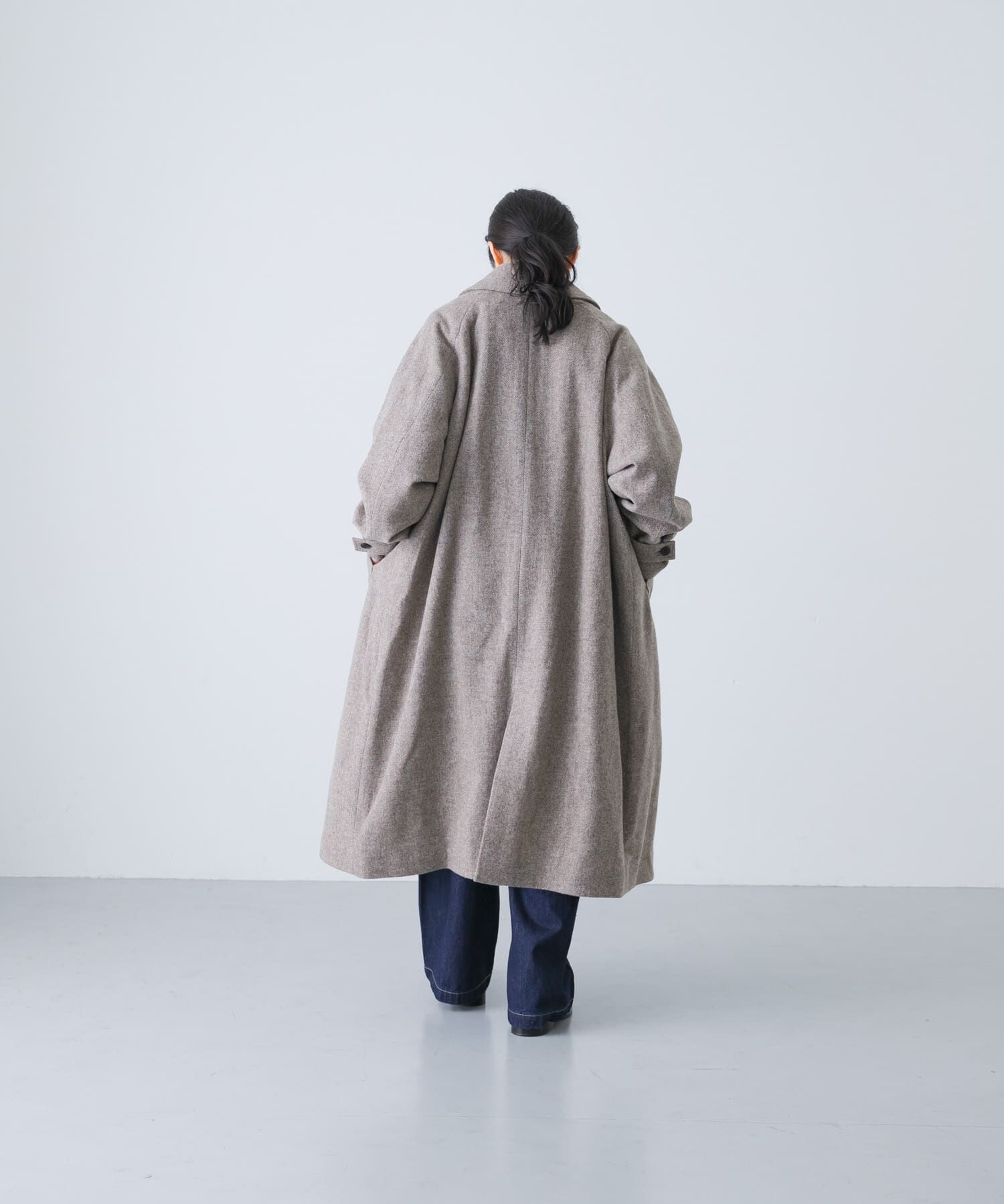 かぐれ「『ユニセックス』Wool bal coat」|ノーカラーコート|