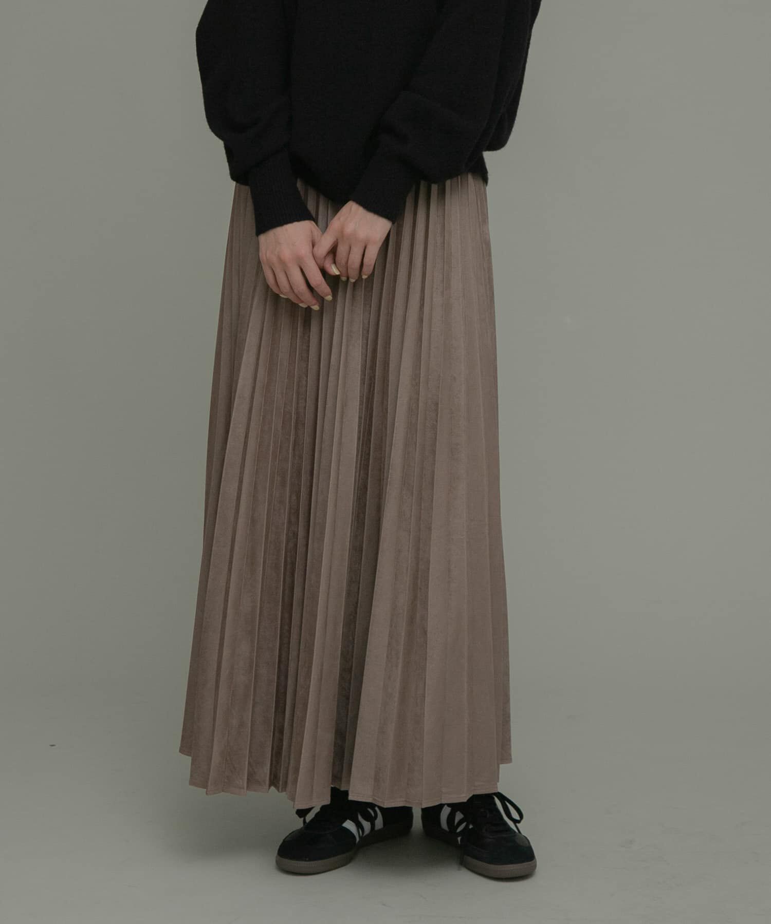 Sonny Label 「フェイクスウェードプリーツスカート」|スカート|