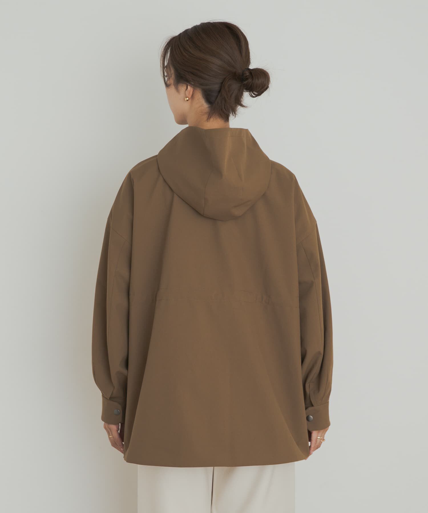 URBAN RESEARCH DOORS「防風/撥水ドロストフーディ」|ノーカラーコート|