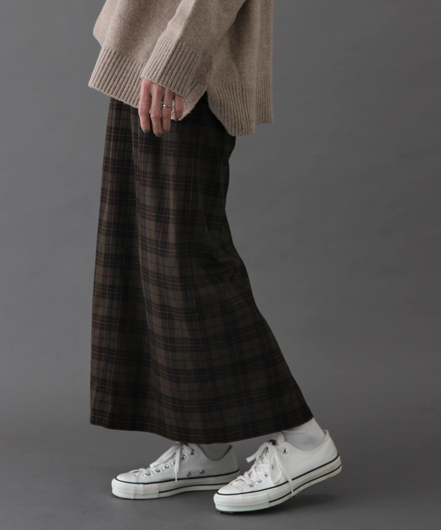 URBAN RESEARCH DOORS「FORK&SPOON　チェックストレートスカート」|スカート|