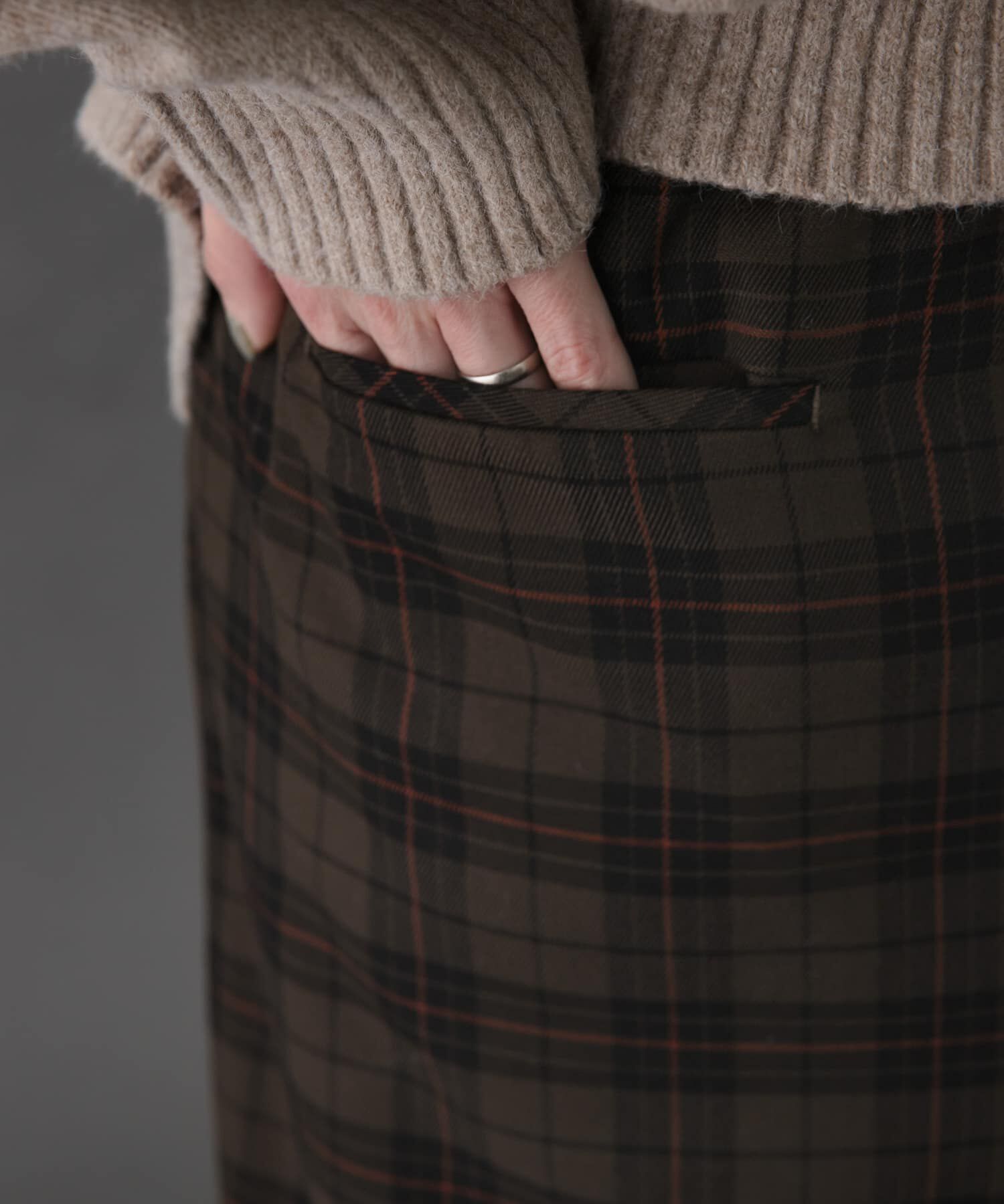 URBAN RESEARCH DOORS「FORK&SPOON　チェックストレートスカート」|スカート|