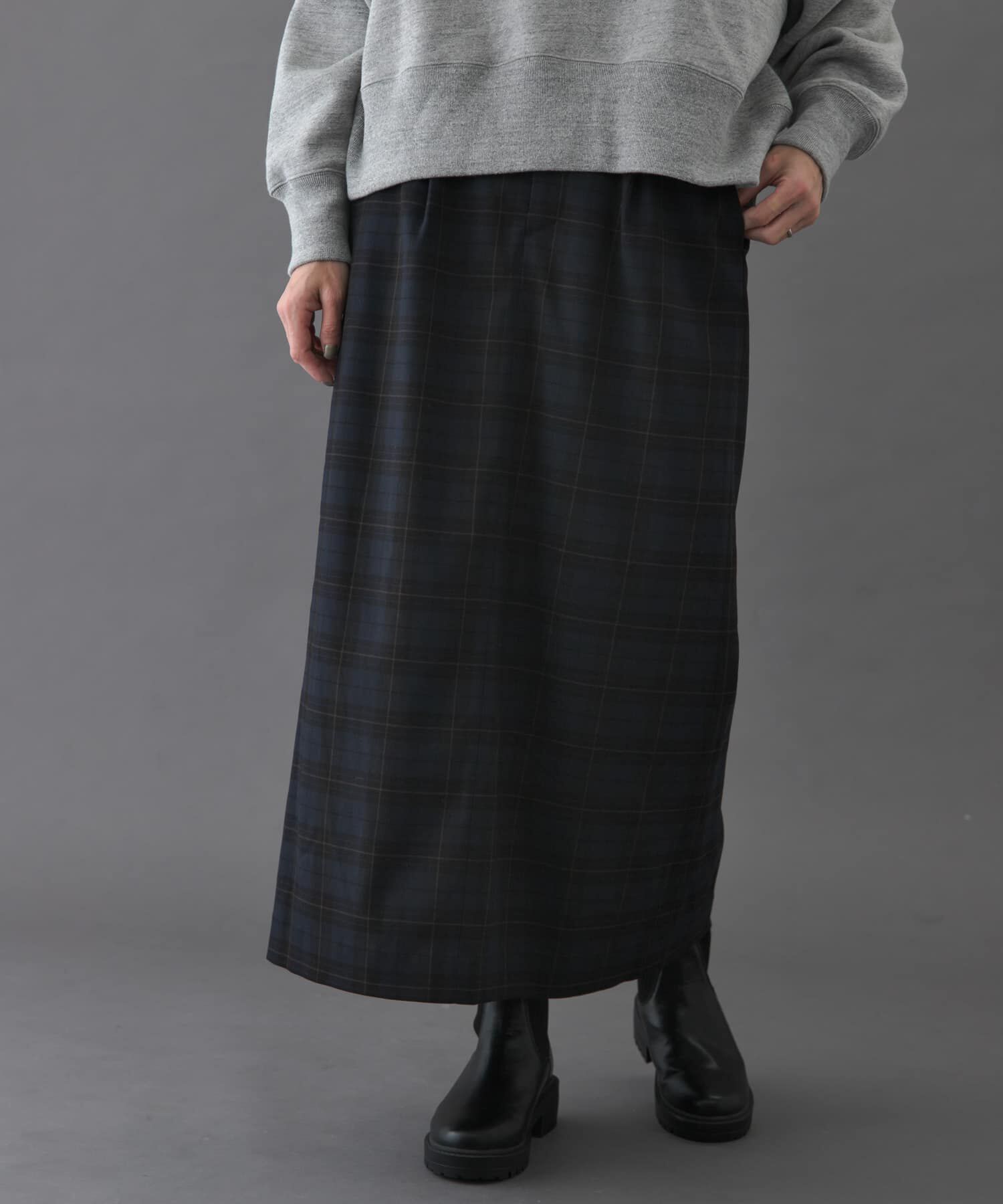 URBAN RESEARCH DOORS「FORK&SPOON　チェックストレートスカート」|スカート|