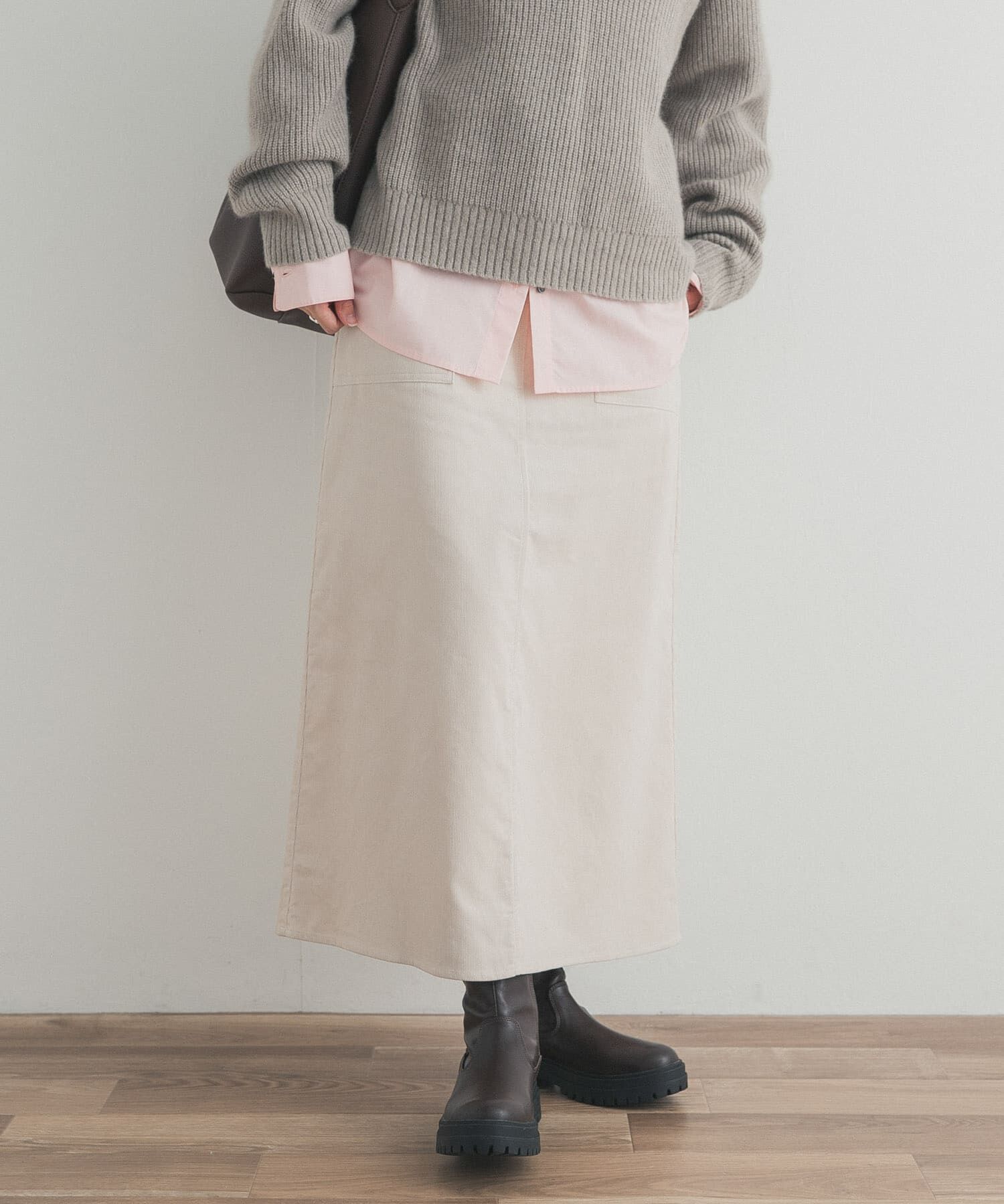 URBAN RESEARCH DOORS「『UR TECH』コーデュロイスカート」|スカート|