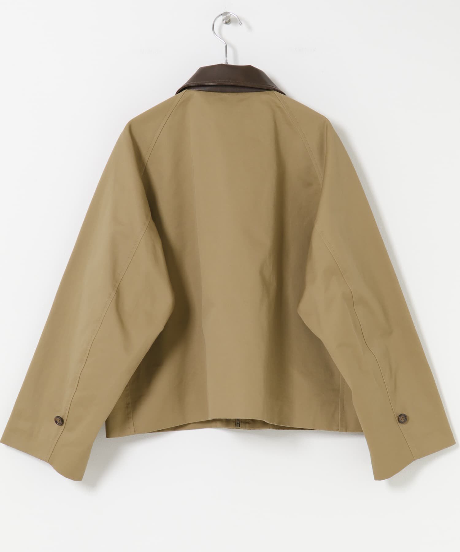 Sonny Label 「異素材衿ショートジャケット」|ノーカラーコート|