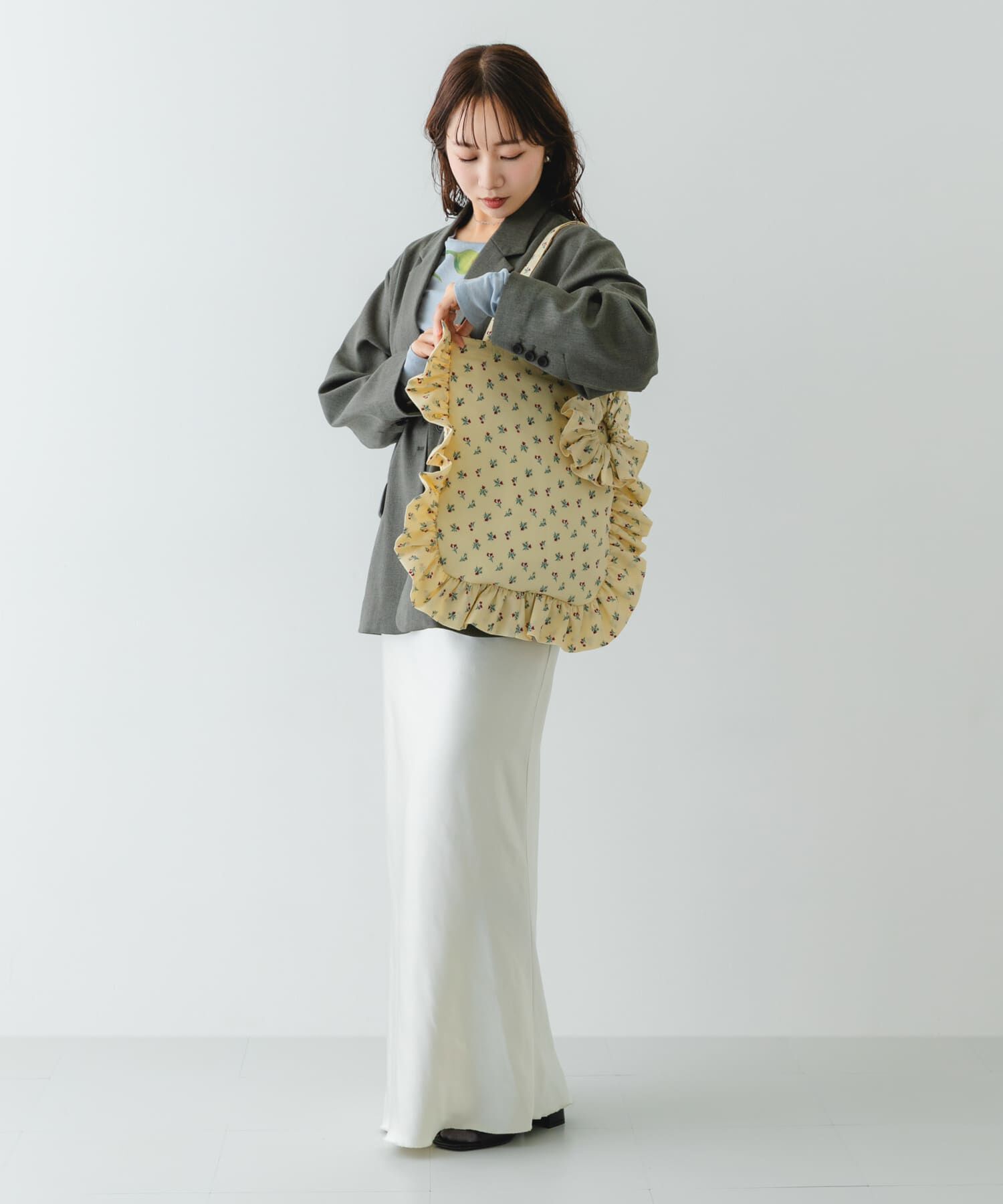 RODE SKO「シュシュセットサイドフリルトート」|トートバッグ|