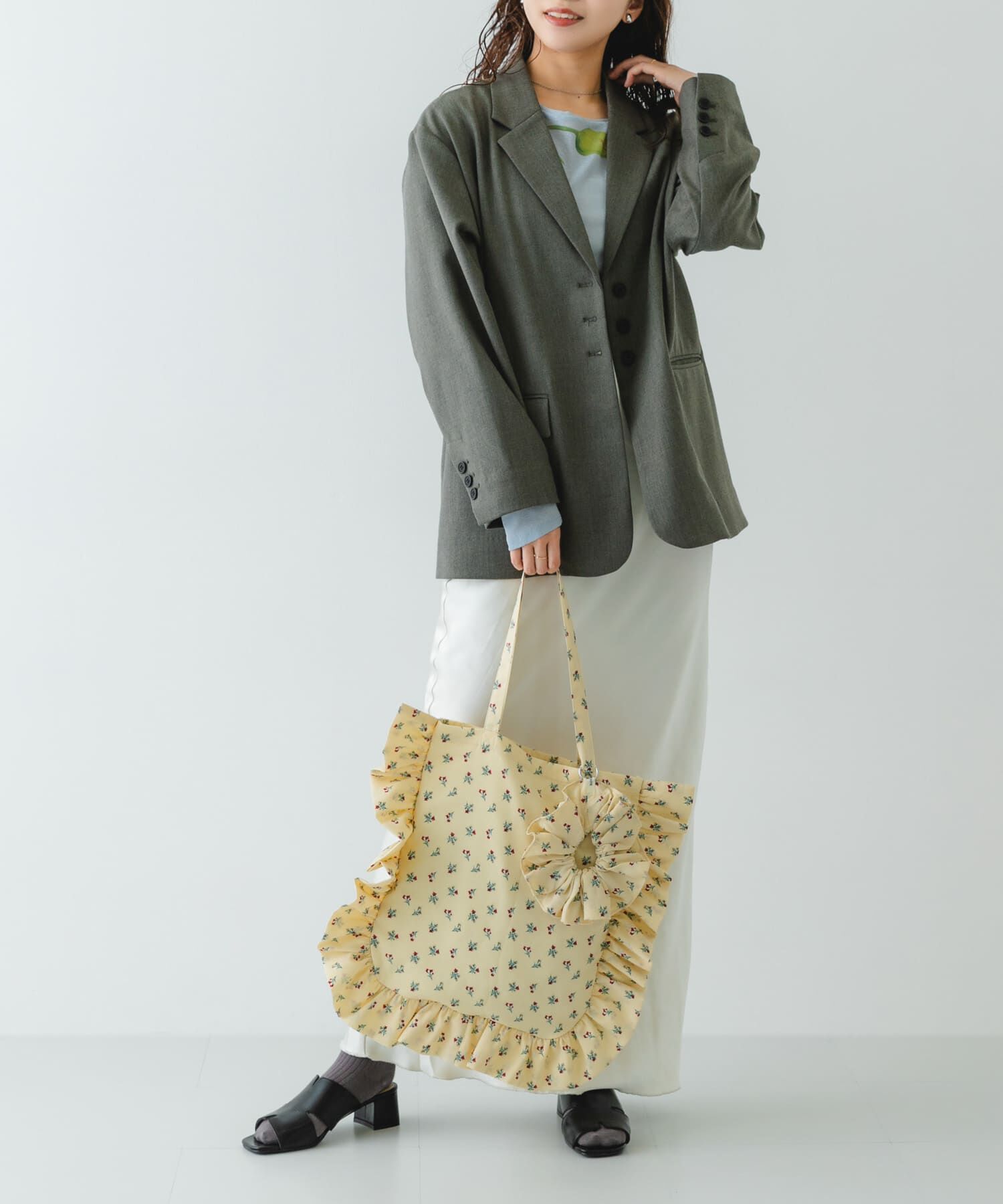 RODE SKO「シュシュセットサイドフリルトート」|トートバッグ|