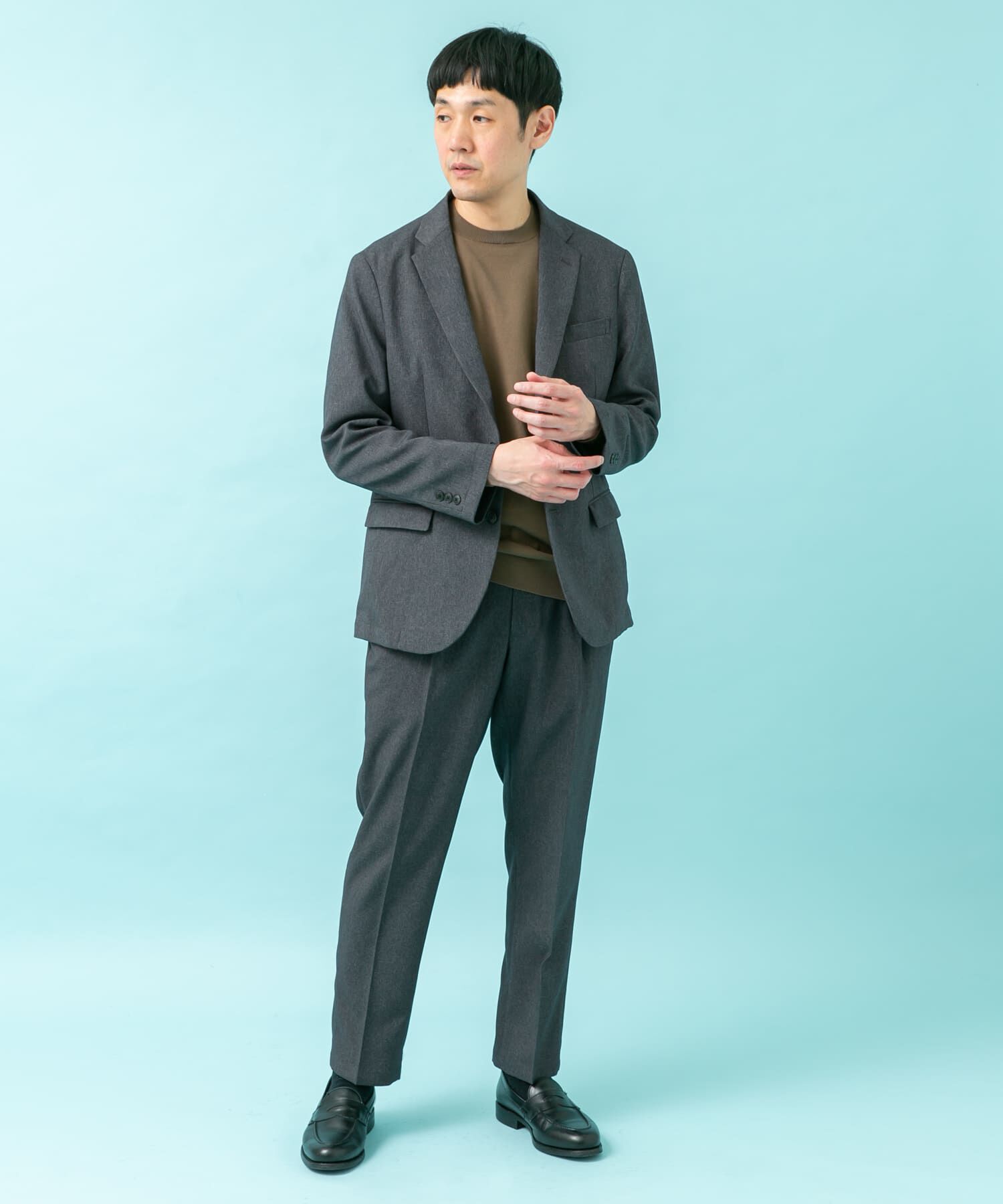 URBAN RESEARCH DOORS「LIFE STYLE TAILOR　メランジストレッチパンツ」|スラックス|