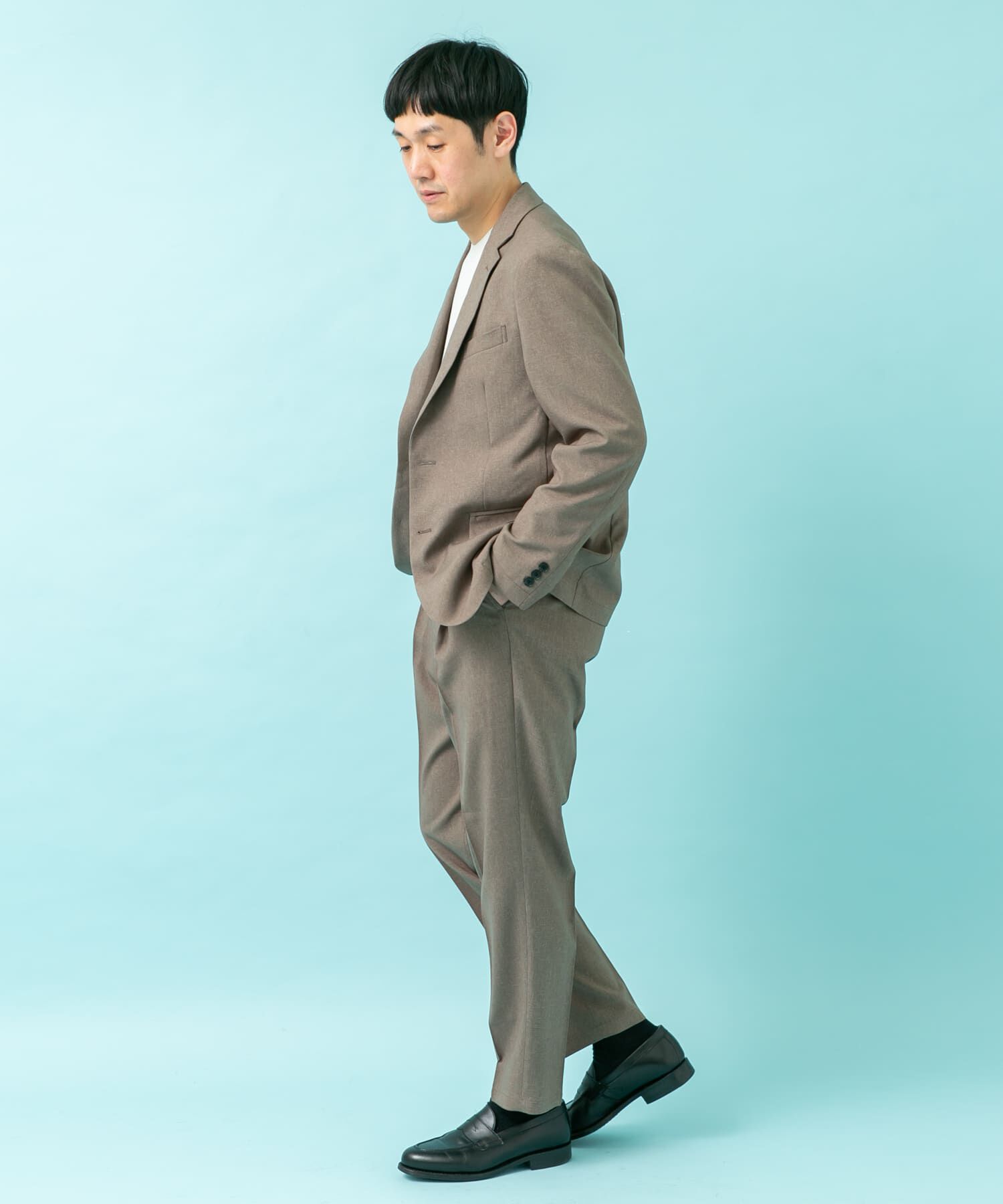 URBAN RESEARCH DOORS「LIFE STYLE TAILOR　メランジストレッチパンツ」|スラックス|