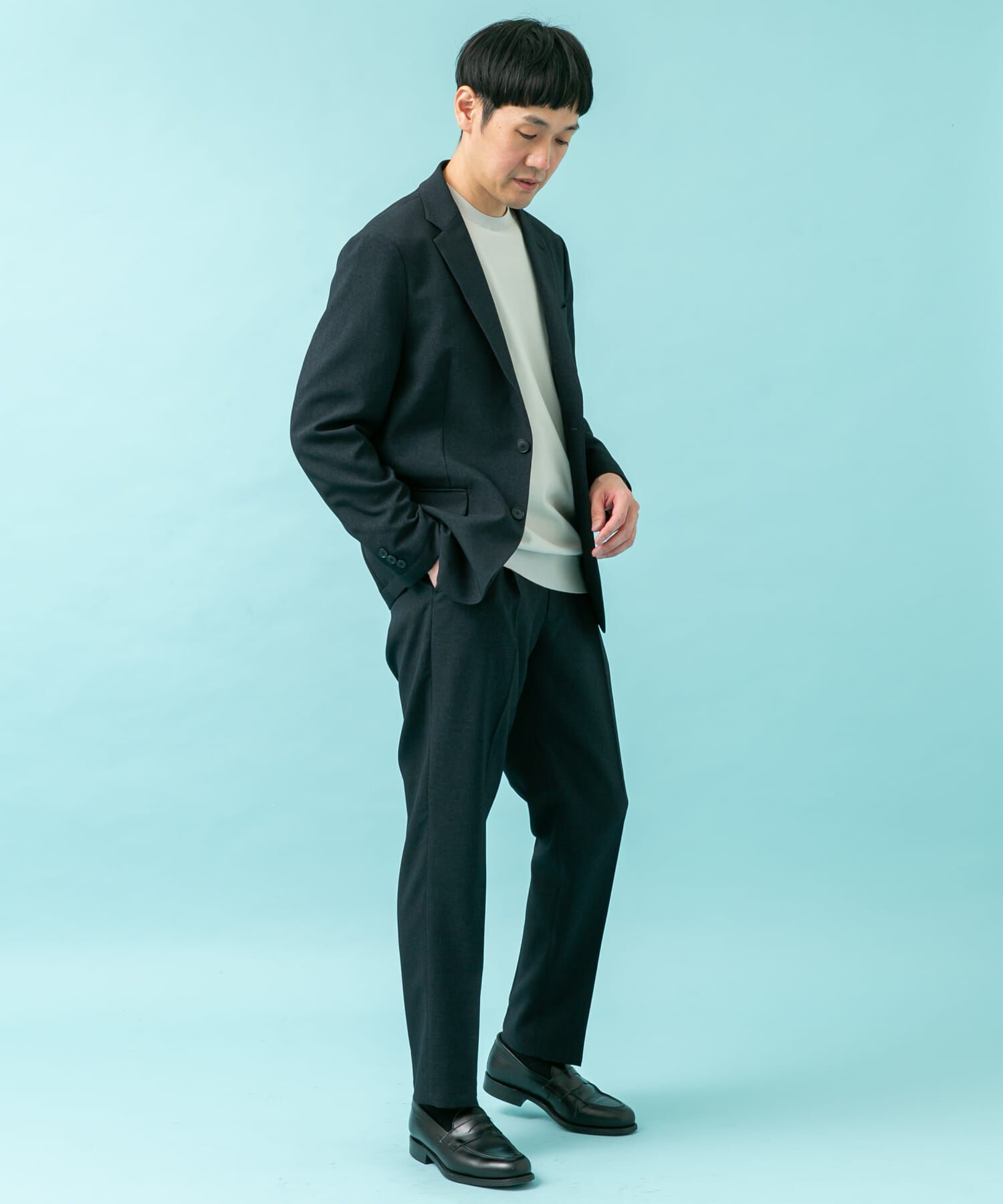 URBAN RESEARCH DOORS「LIFE STYLE TAILOR　メランジストレッチパンツ」|スラックス|