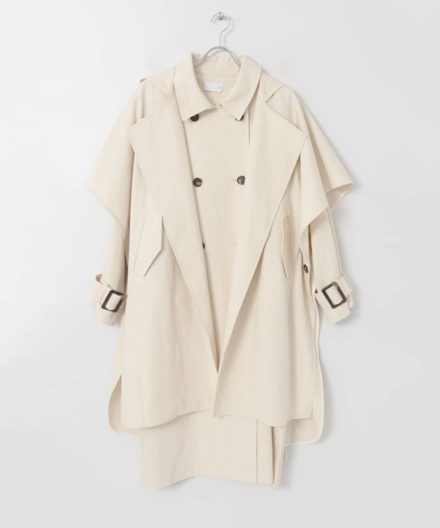  「3WAYレイヤードコート&there4;」|ノーカラーコート|