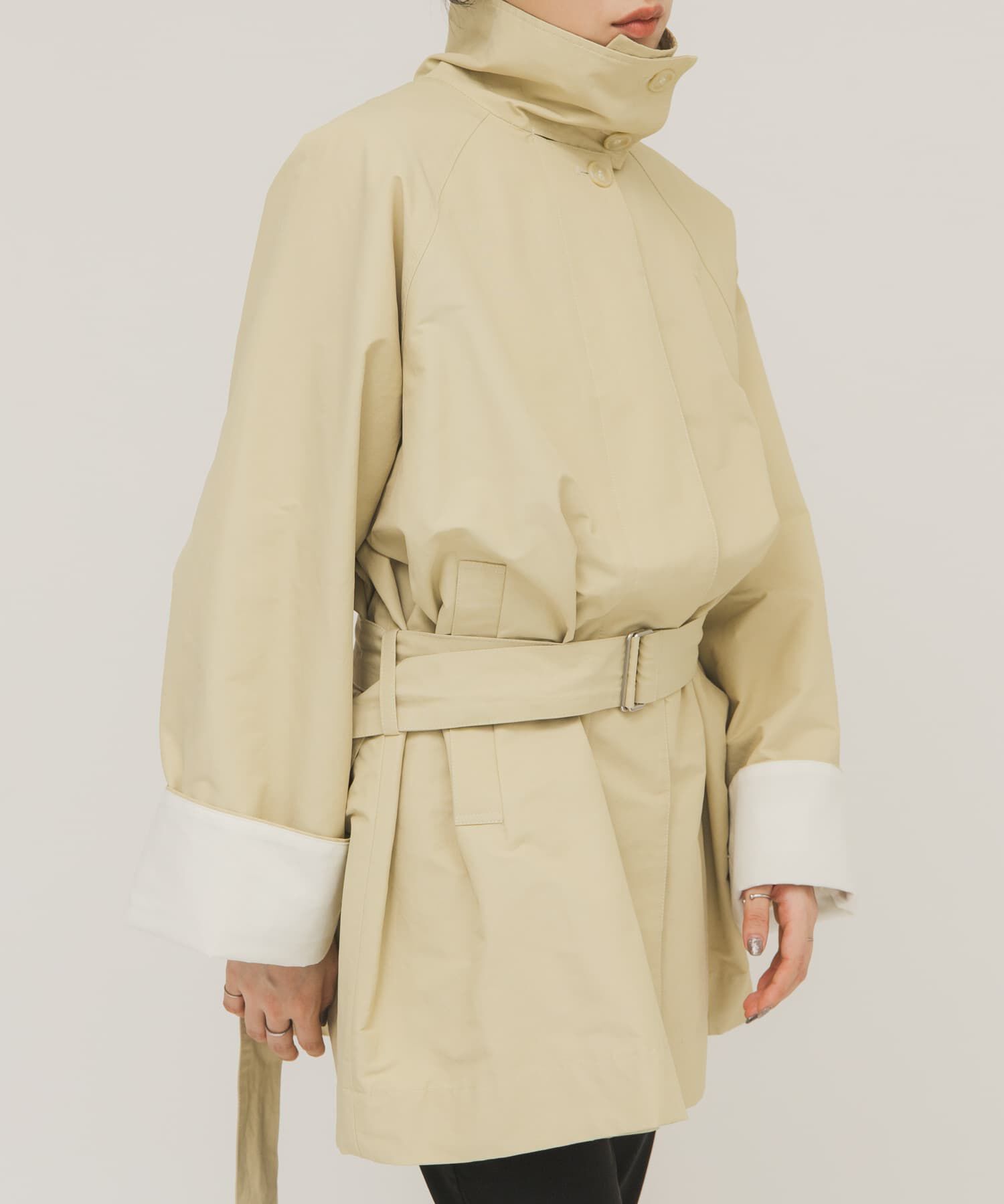  「テントラインBIGミドルコート」|ノーカラーコート|