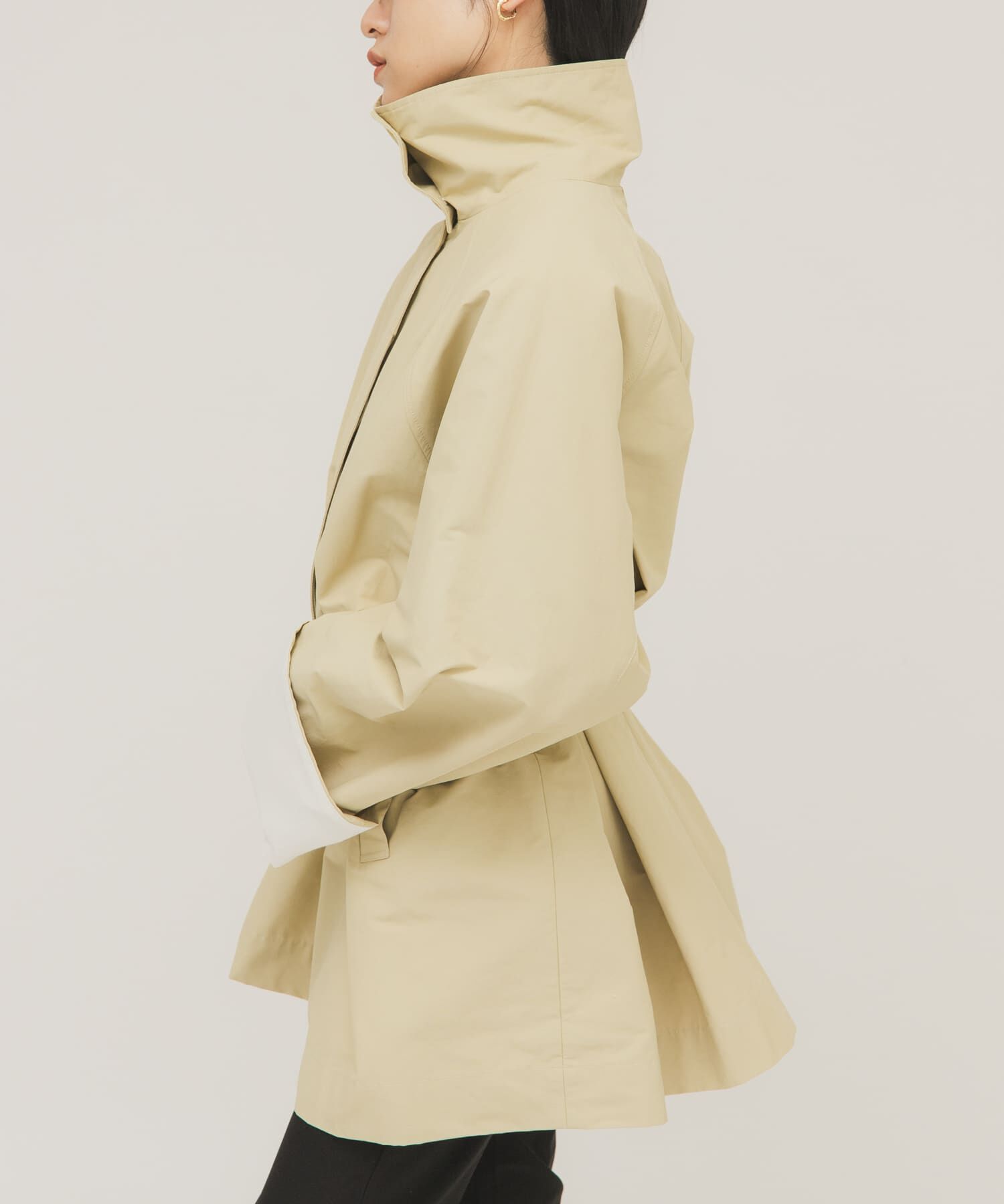  「テントラインBIGミドルコート」|ノーカラーコート|