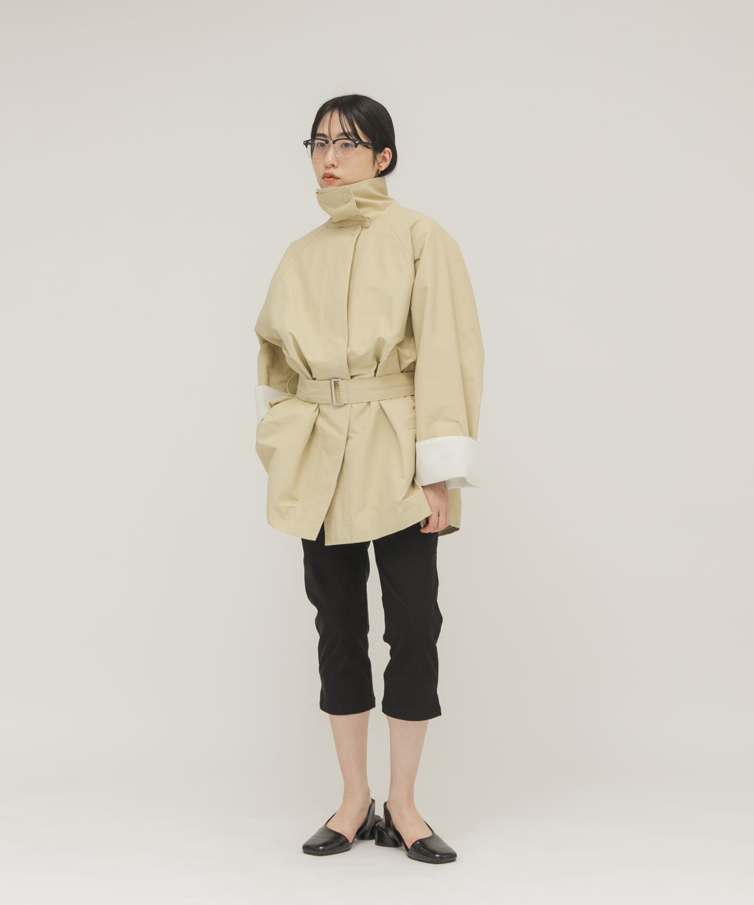  「テントラインBIGミドルコート」|ノーカラーコート|