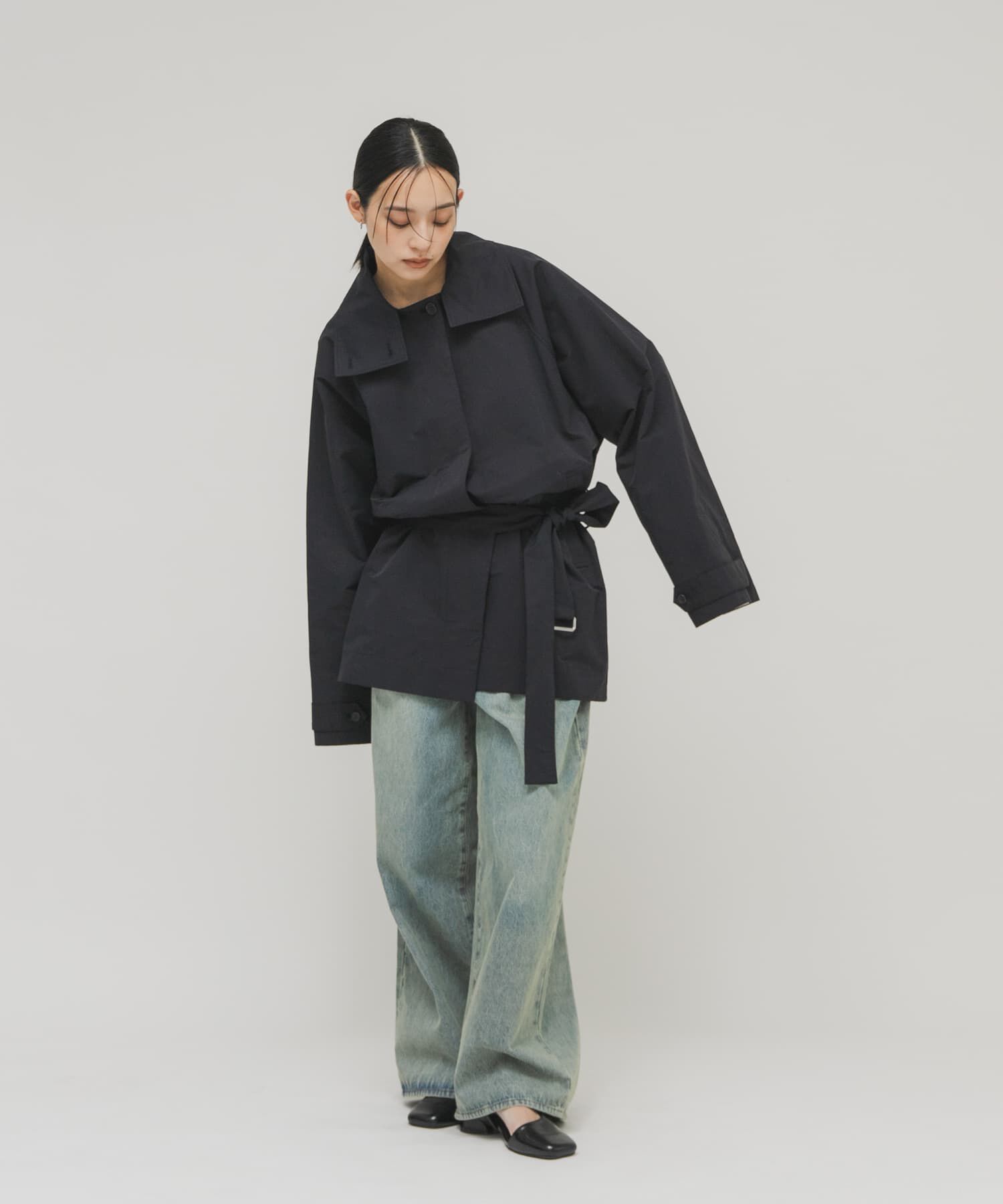  「テントラインBIGミドルコート」|ノーカラーコート|