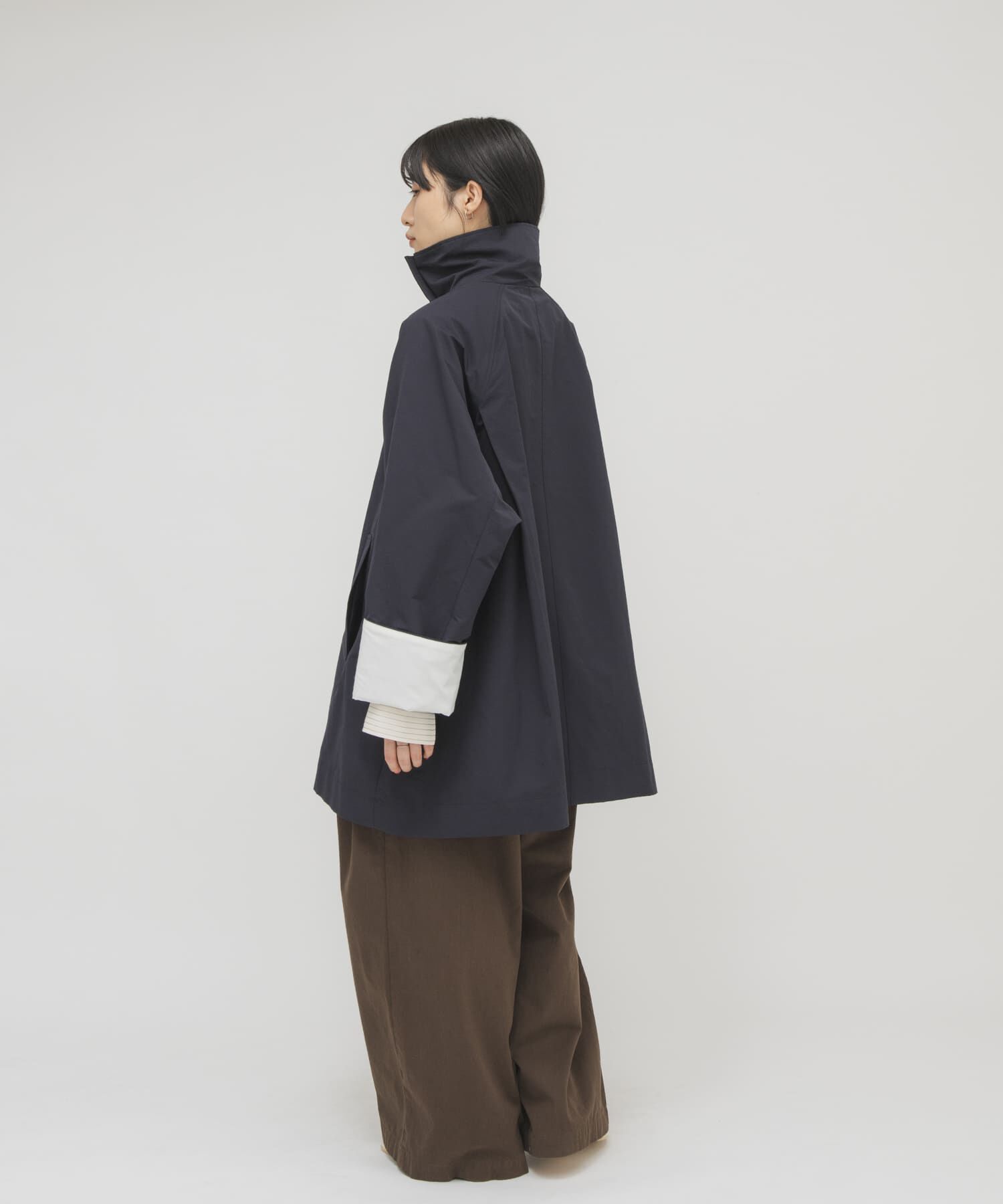  「テントラインBIGミドルコート」|ノーカラーコート|