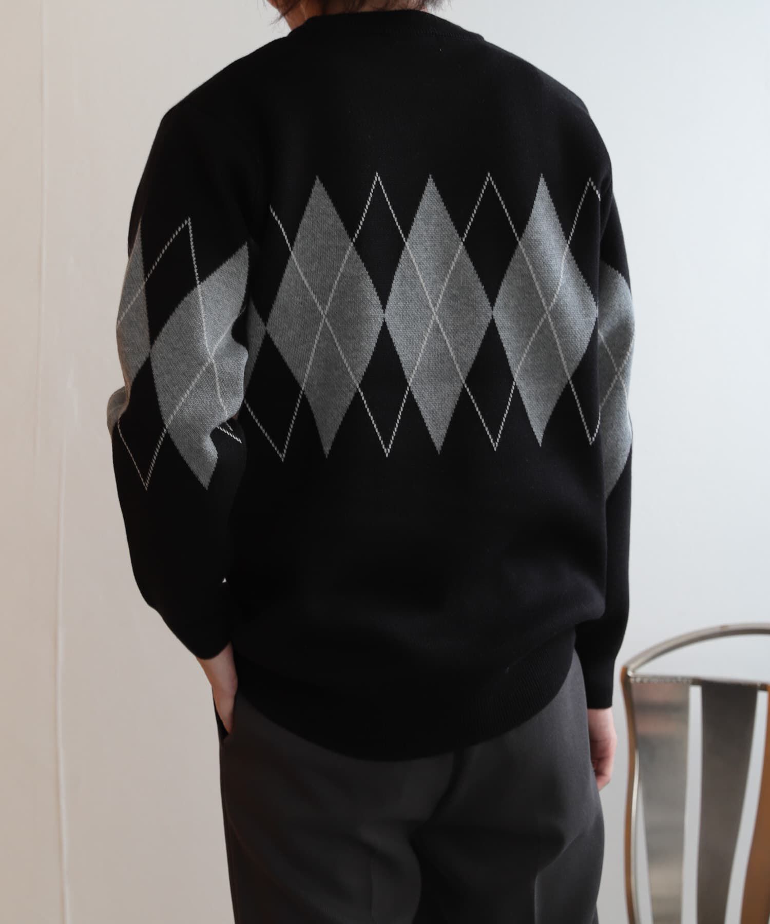 SENSE OF PLACE by URBAN RESEARCH「アーガイルクルーネックセーター」|ニット・セーター|