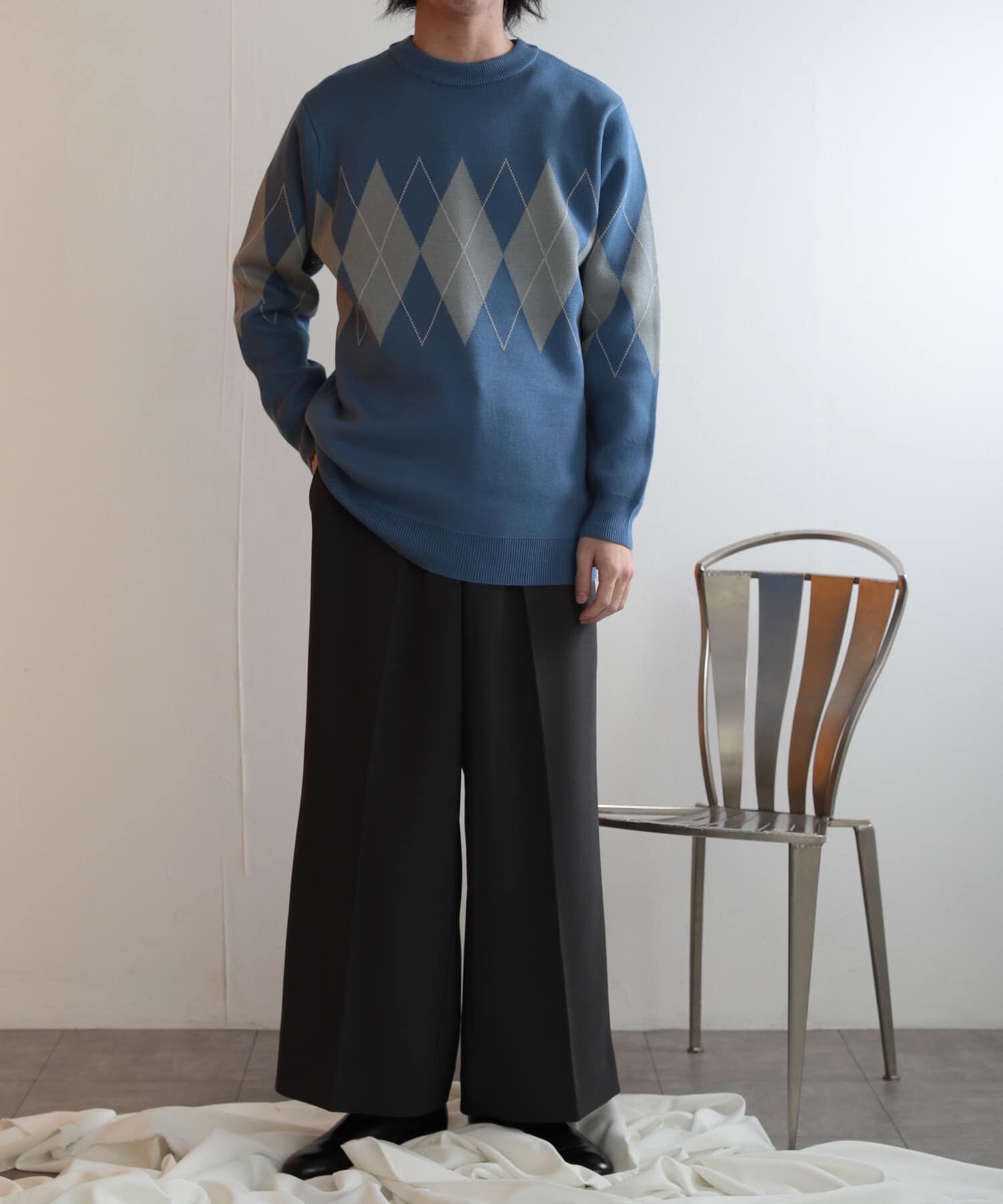 SENSE OF PLACE by URBAN RESEARCH「アーガイルクルーネックセーター」|ニット・セーター|