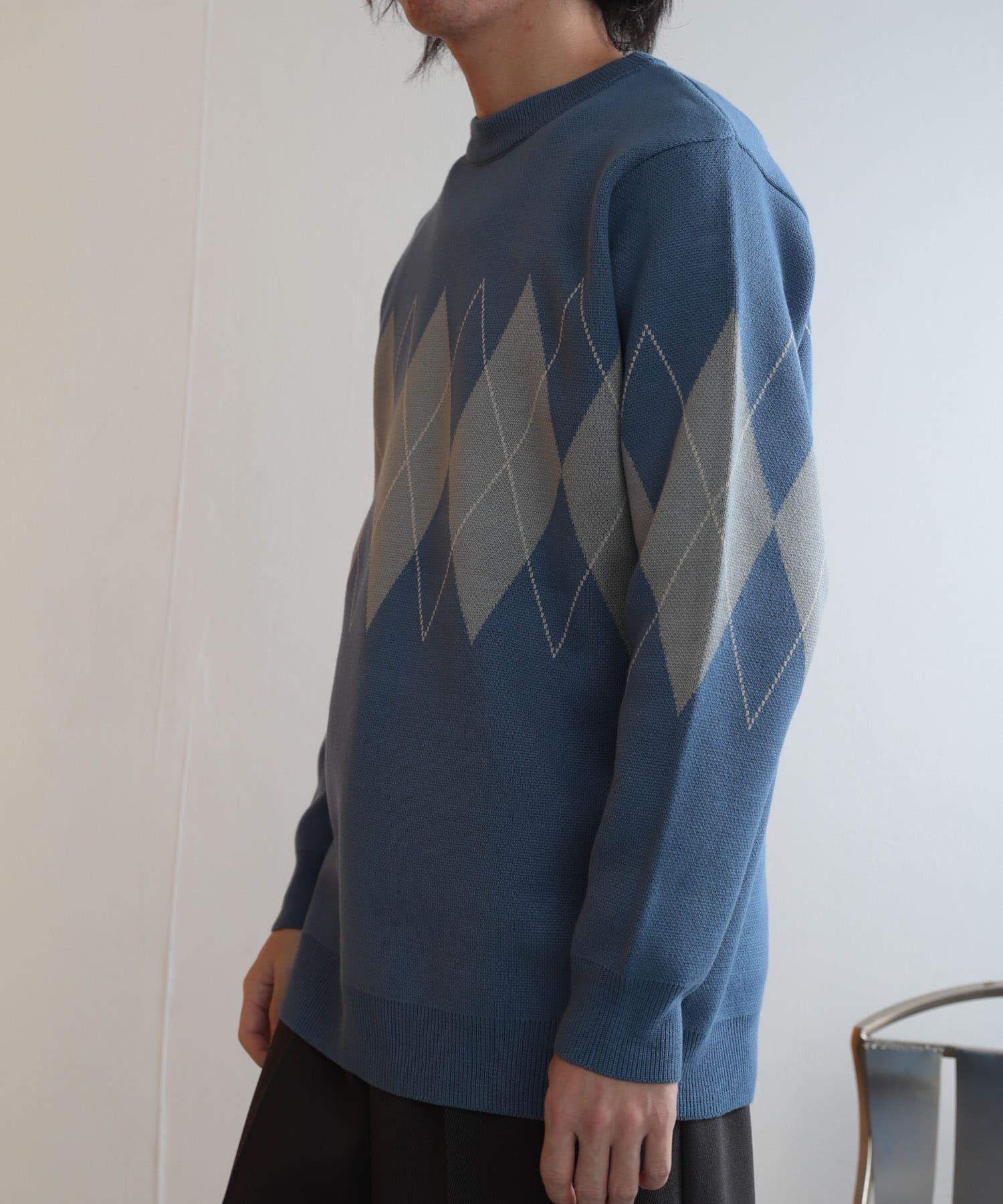 SENSE OF PLACE by URBAN RESEARCH「アーガイルクルーネックセーター」|ニット・セーター|