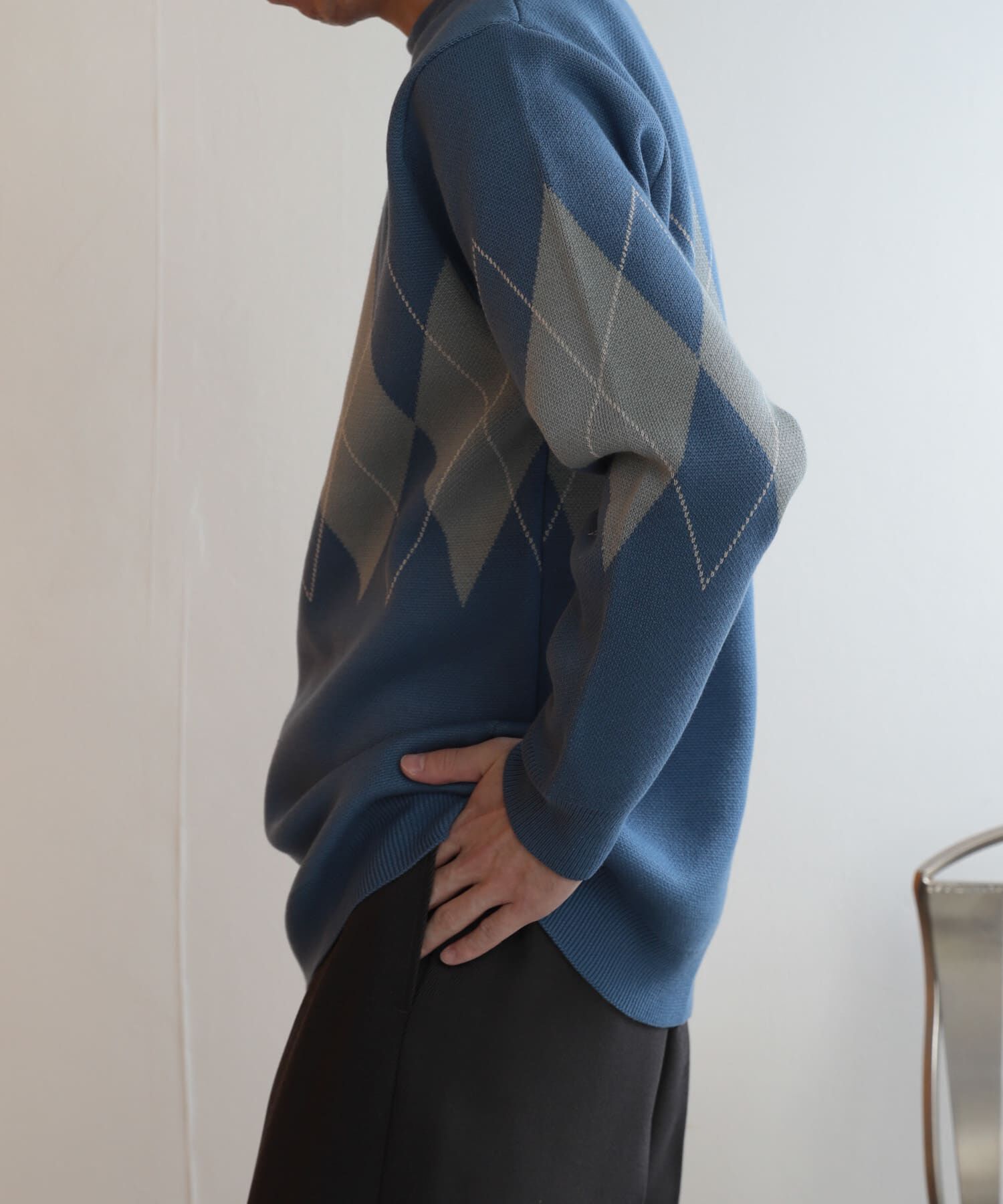 SENSE OF PLACE by URBAN RESEARCH「アーガイルクルーネックセーター」|ニット・セーター|