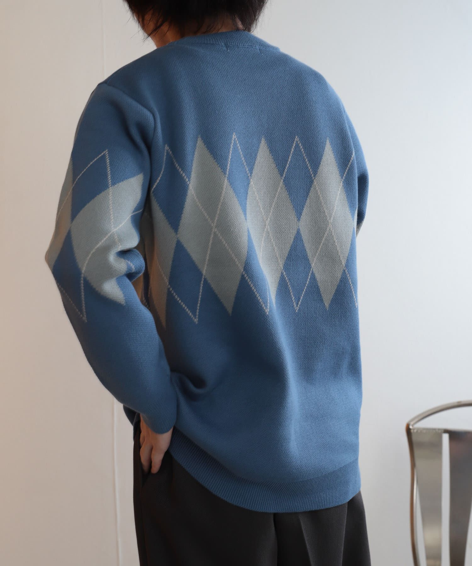 SENSE OF PLACE by URBAN RESEARCH「アーガイルクルーネックセーター」|ニット・セーター|