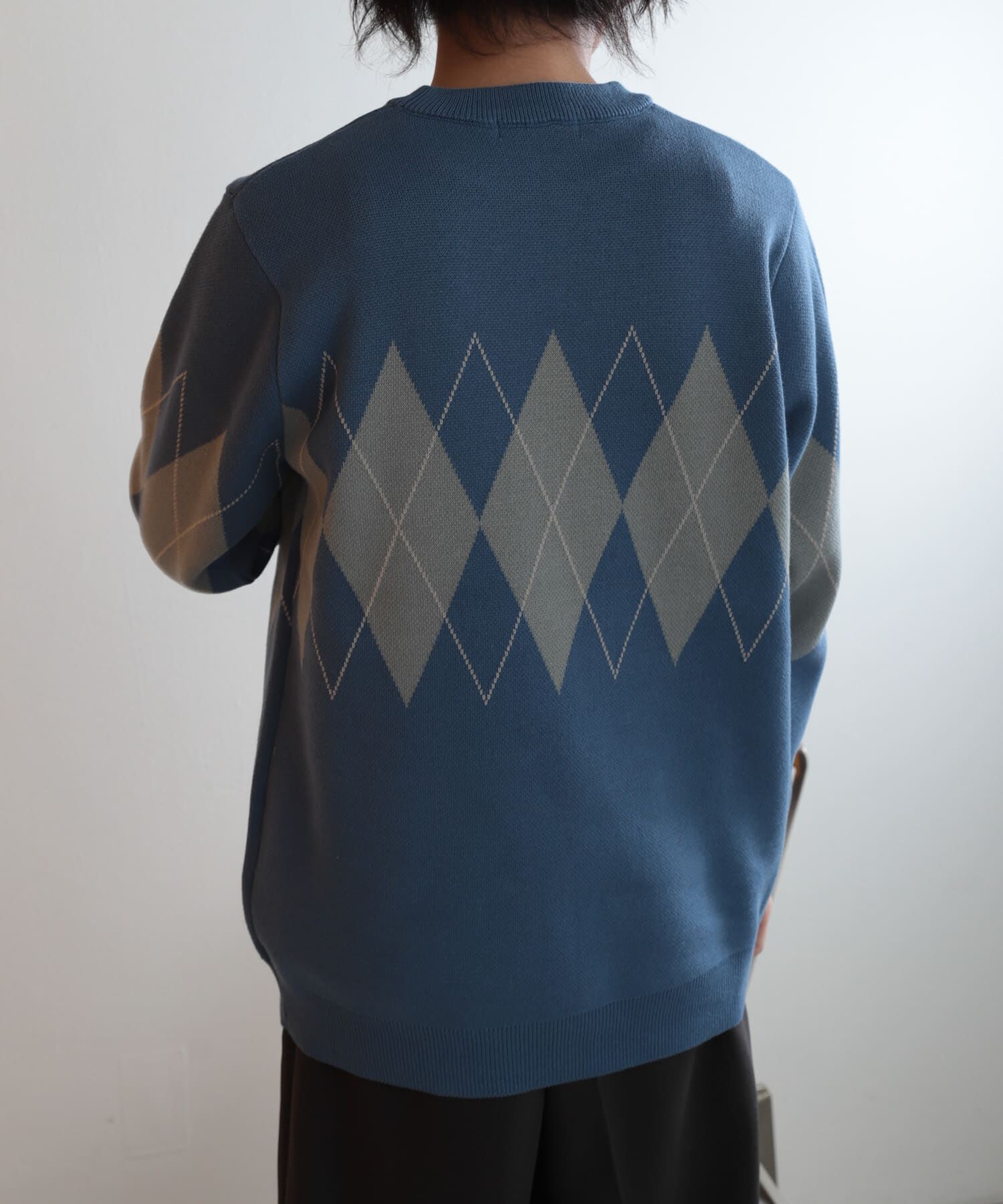 SENSE OF PLACE by URBAN RESEARCH「アーガイルクルーネックセーター」|ニット・セーター|