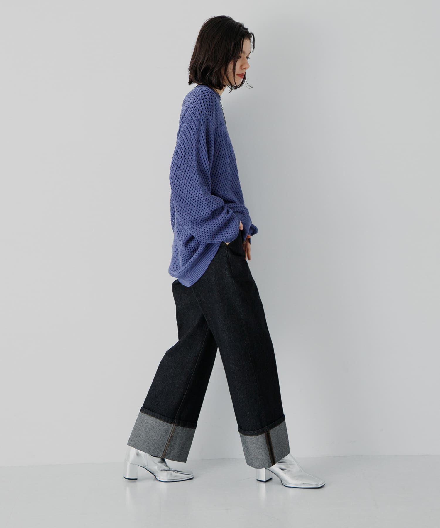 SENSE OF PLACE by URBAN RESEARCH「『洗濯可』シアーメッシュクルーネックニット」|ニット・セーター|