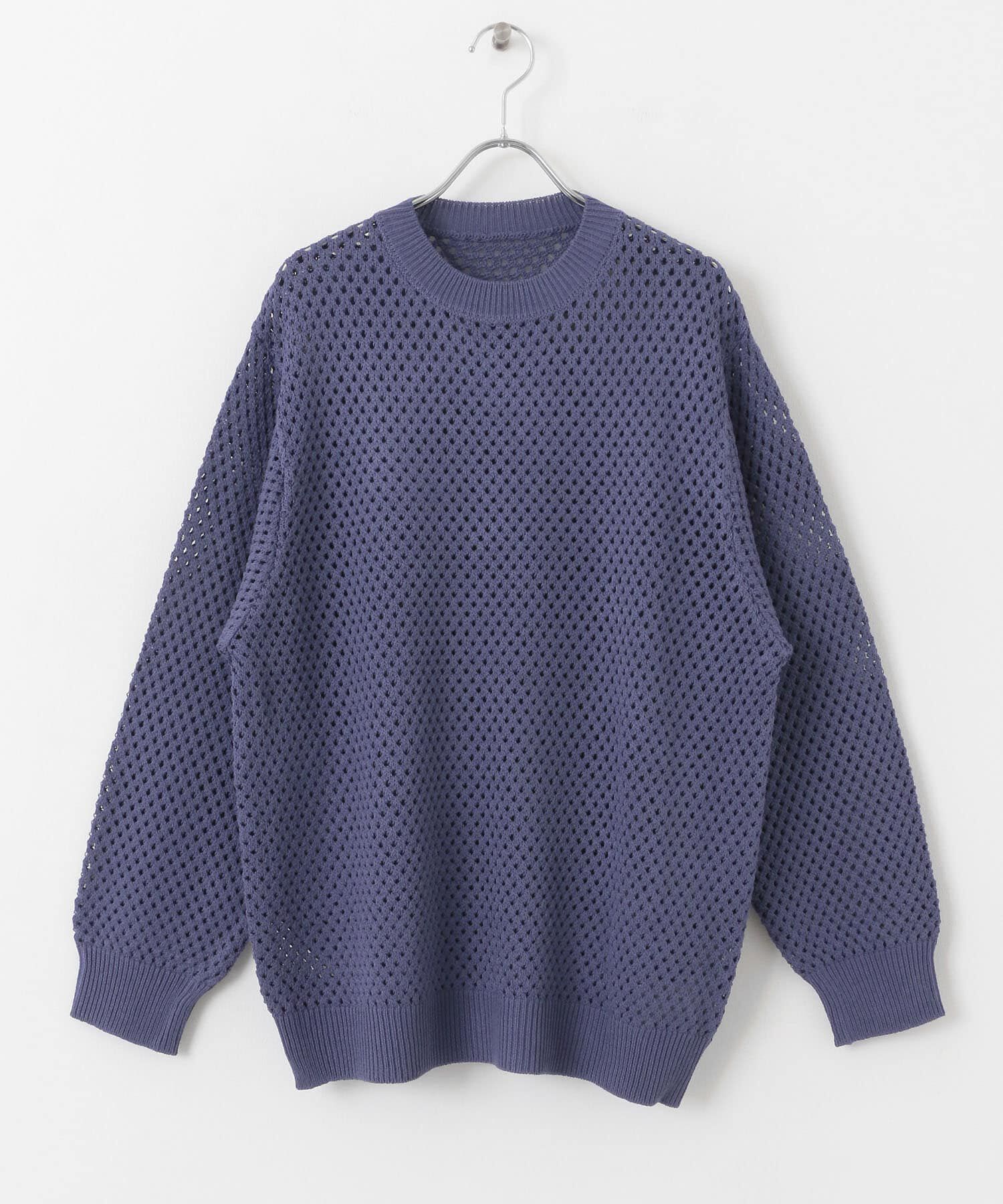 SENSE OF PLACE by URBAN RESEARCH「『洗濯可』シアーメッシュクルーネックニット」|ニット・セーター|