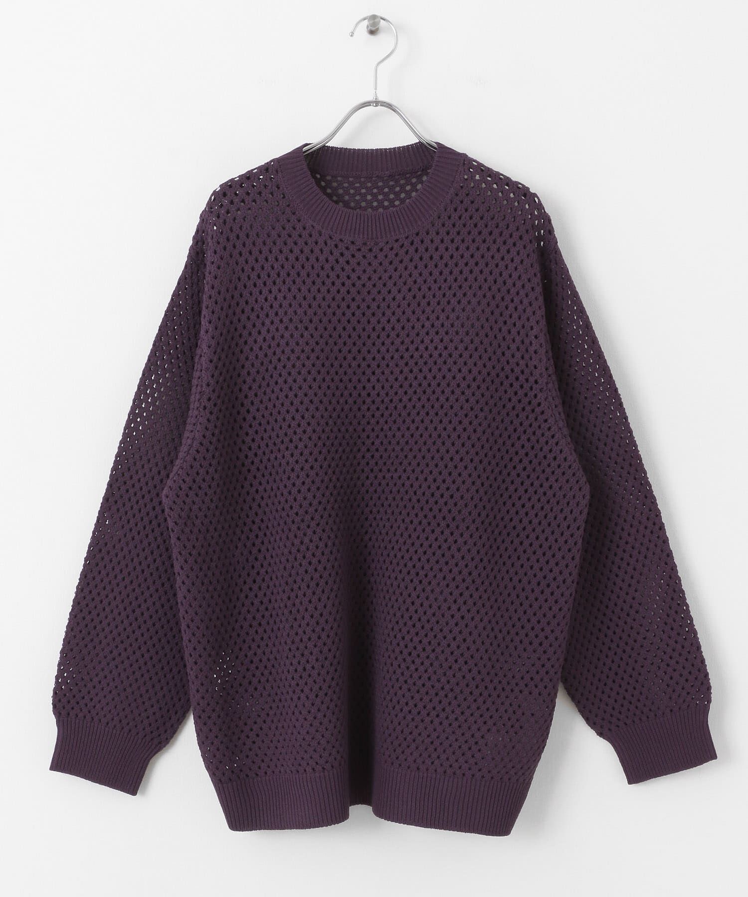 SENSE OF PLACE by URBAN RESEARCH「『洗濯可』シアーメッシュクルーネックニット」|ニット・セーター|