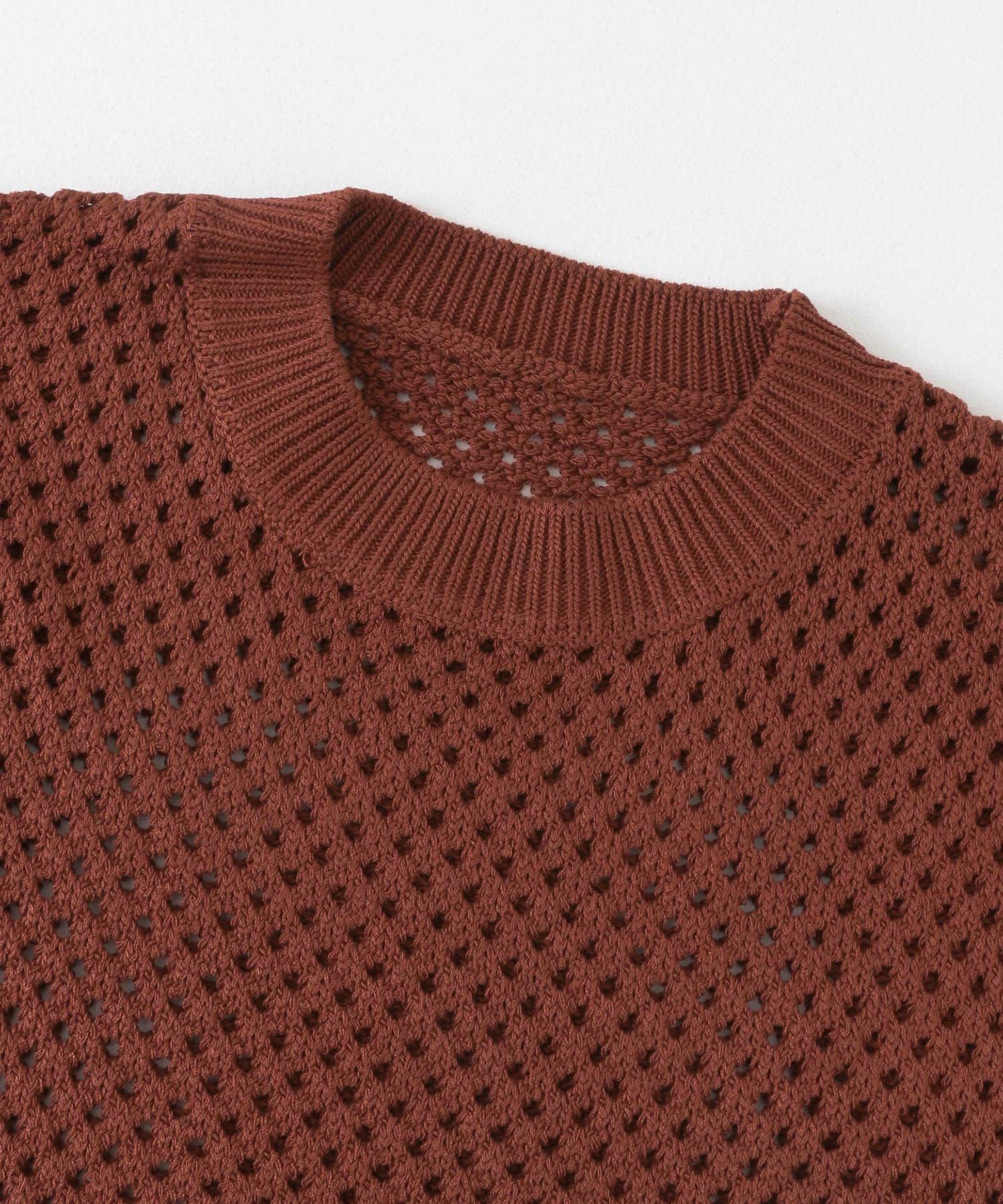 SENSE OF PLACE by URBAN RESEARCH「『洗濯可』シアーメッシュクルーネックニット」|ニット・セーター|