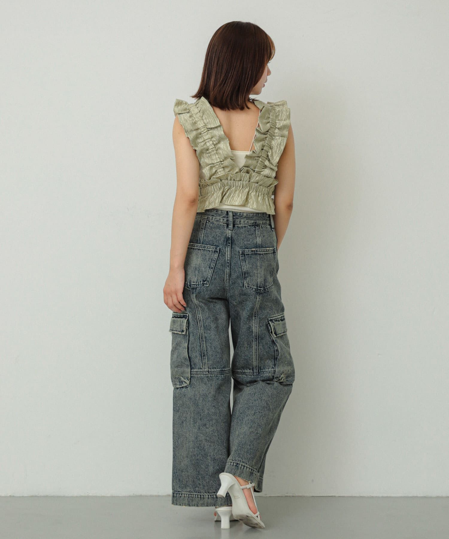 SENSE OF PLACE by URBAN RESEARCH「ヴィンテージデニムワイドパンツ」|デニム|