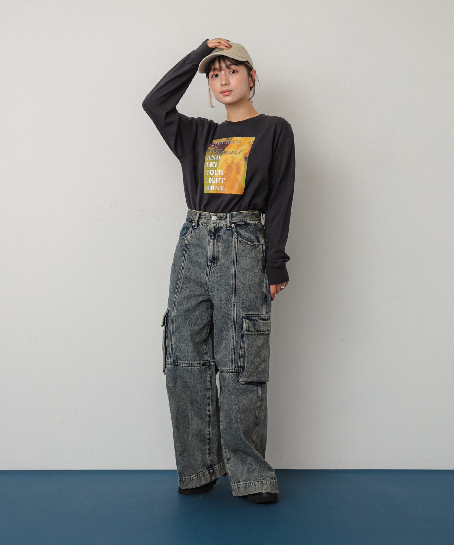 SENSE OF PLACE by URBAN RESEARCH「ヴィンテージデニムワイドパンツ」|デニム|